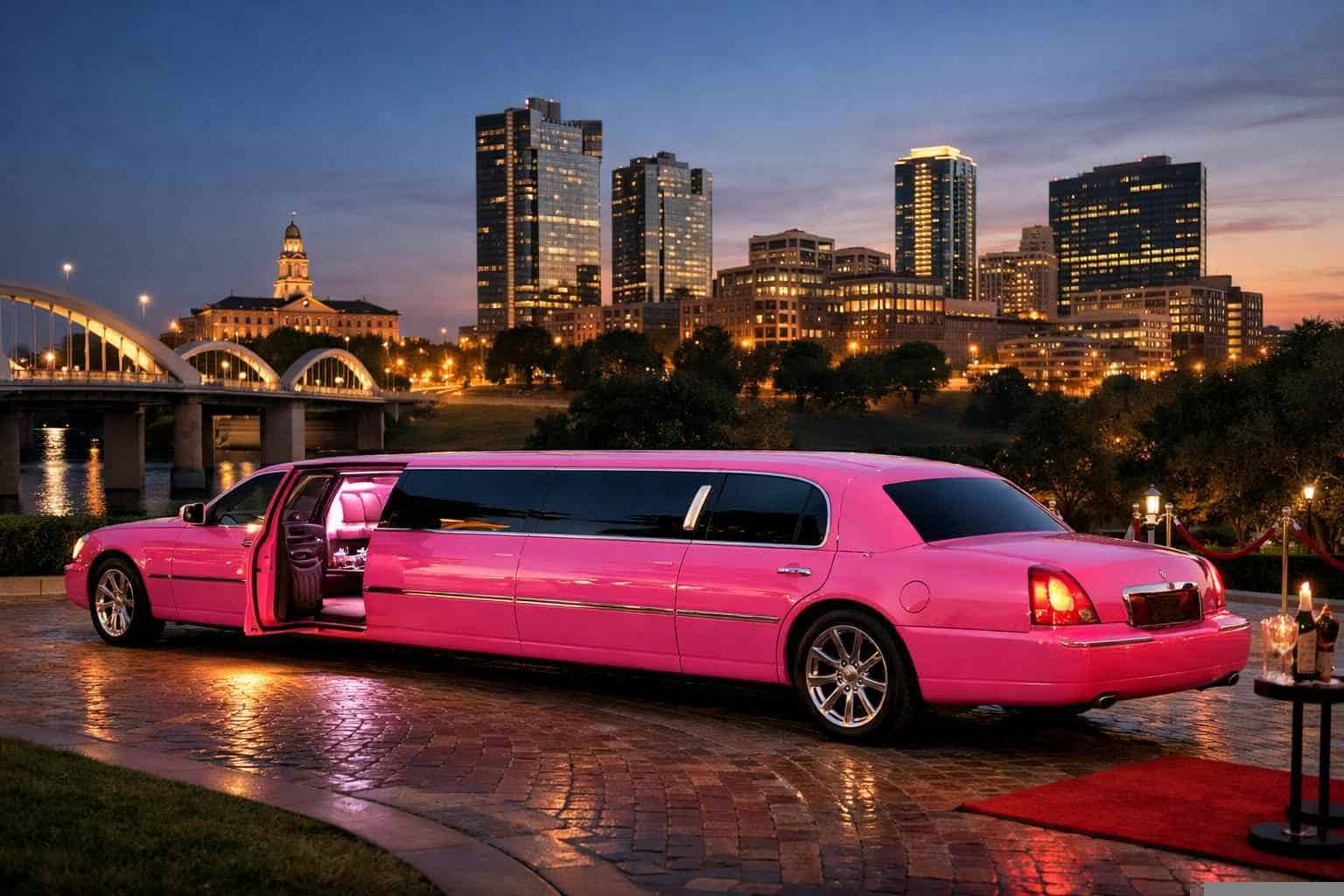 Pink Limo Rental In Fort Worth Texas Fort Worth TX Pink Limo Rentals For Special Events