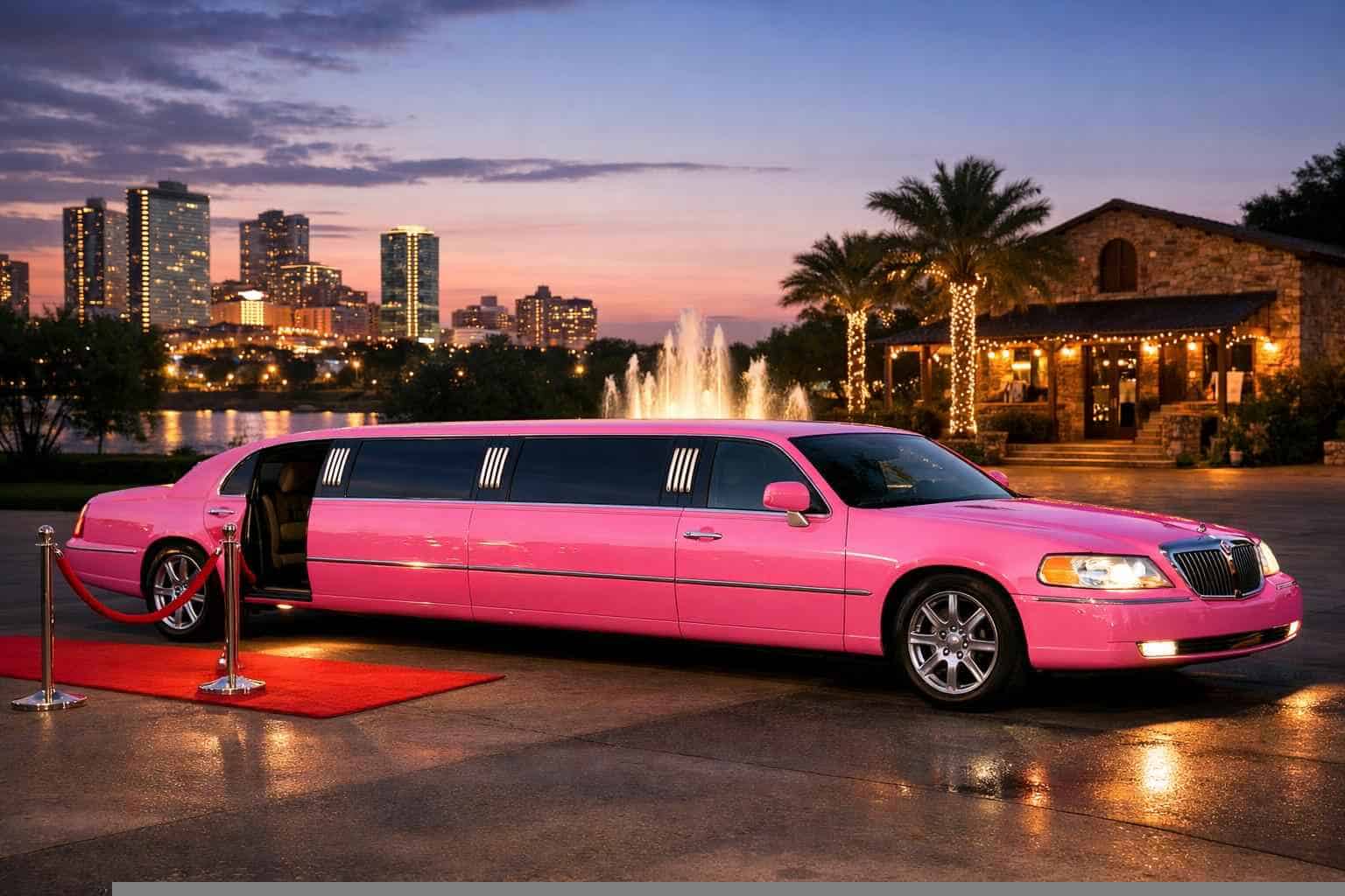 Haltom City TX Pink Limo Rentals for Special Events