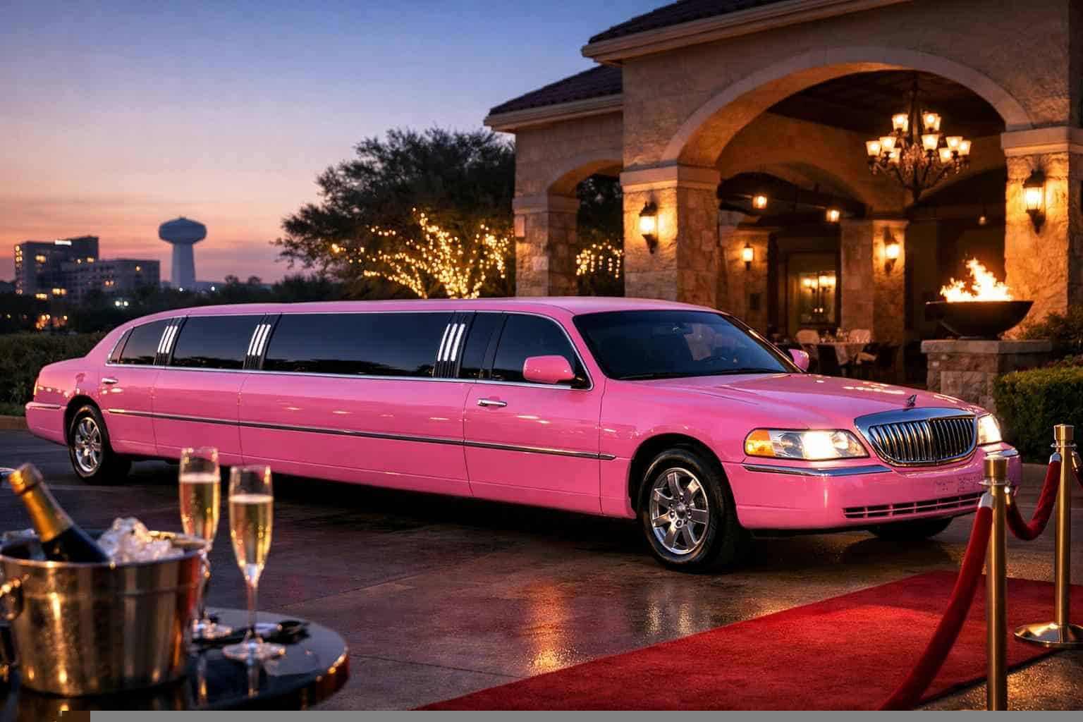 Hurst TX Pink Limo Rentals for Special Events
