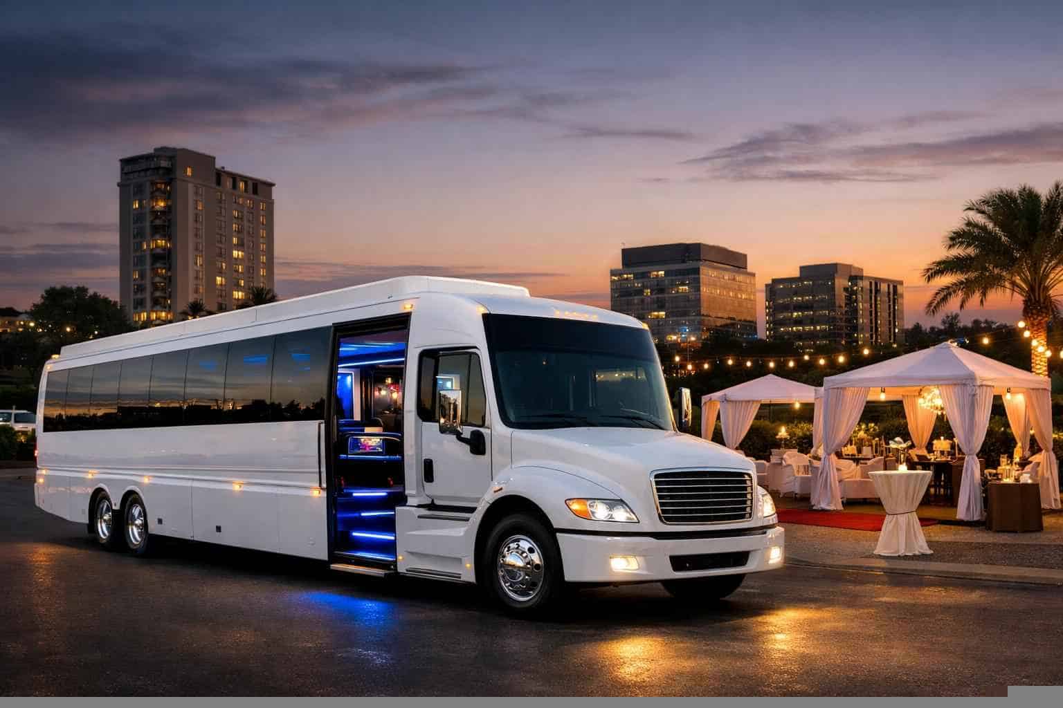 Hurst TX White Party Bus Rentals for Special Events