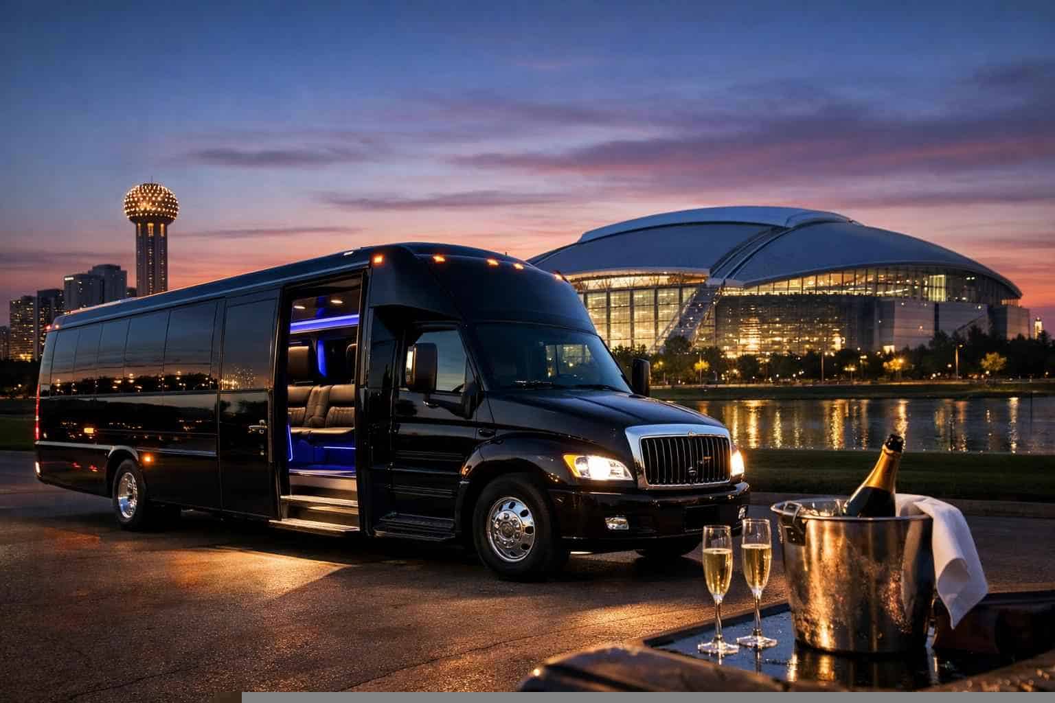 Limo Bus Rental Near Me in Arlington Texas