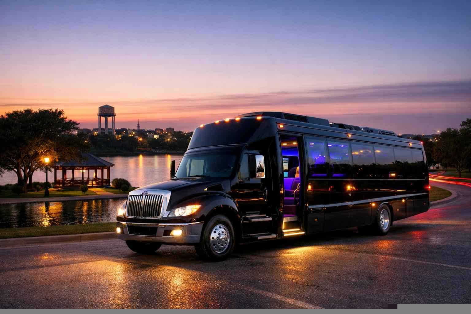 Limo Bus Rental Near Me in Benbrook Texas