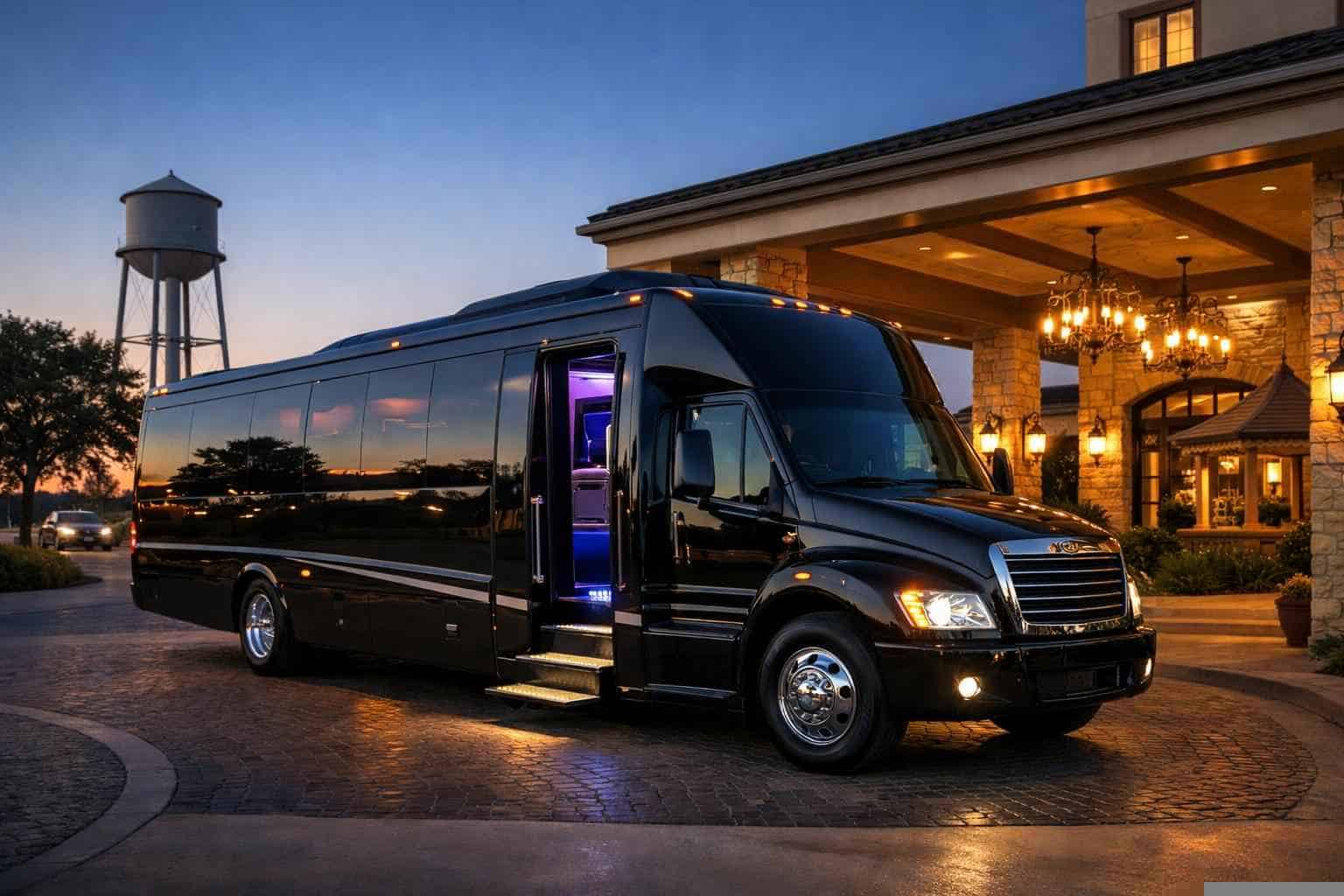 Limo Bus Rental Near Me in Crowley Texas