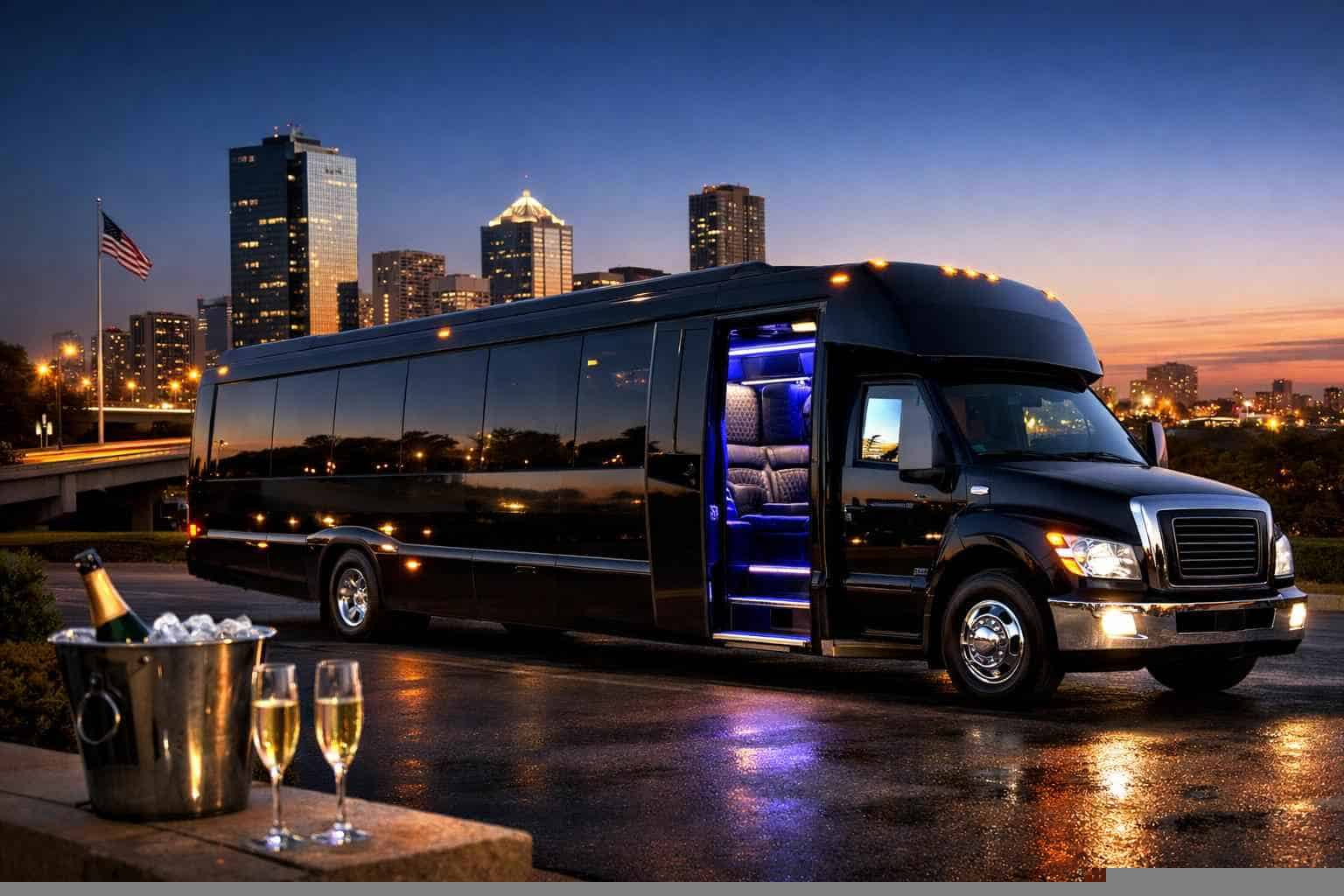 Limo Bus Rental Near Me in Haltom City Texas