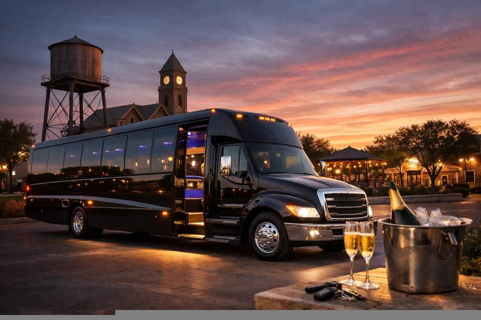 Limo Bus Rental Near Me in Keller Texas
