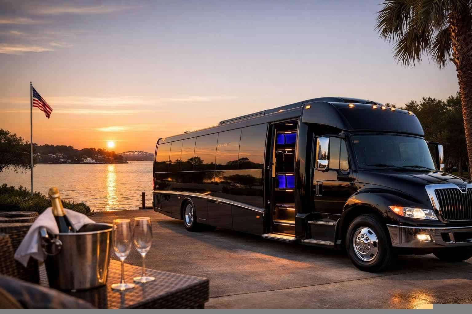 Limo Bus Rental Near Me in Lake Worth Texas