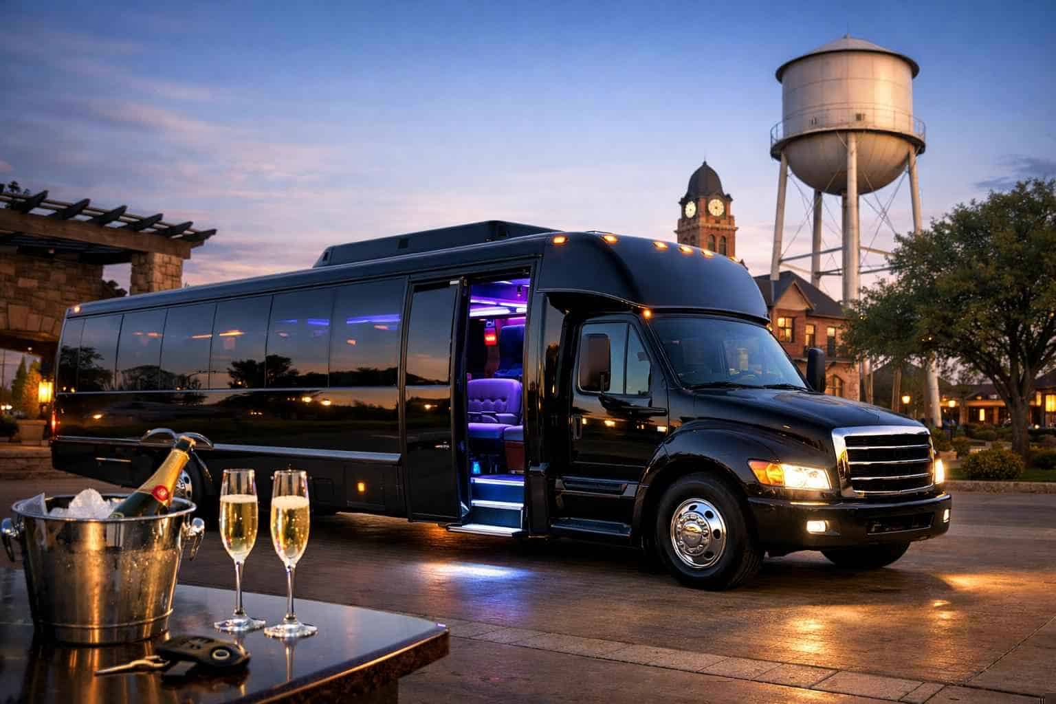 Limo Bus Rental Near Me in Mansfield Texas