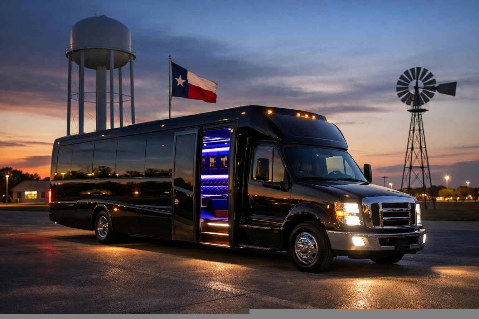 Limo Bus Rental Near Me in Saginaw Texas