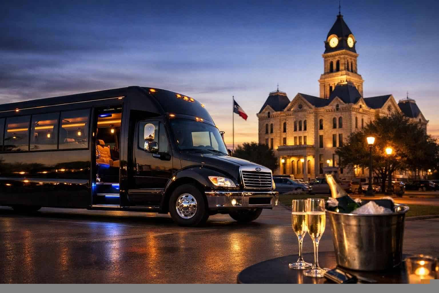 Limo Bus Rental Near Me in Weatherford Texas