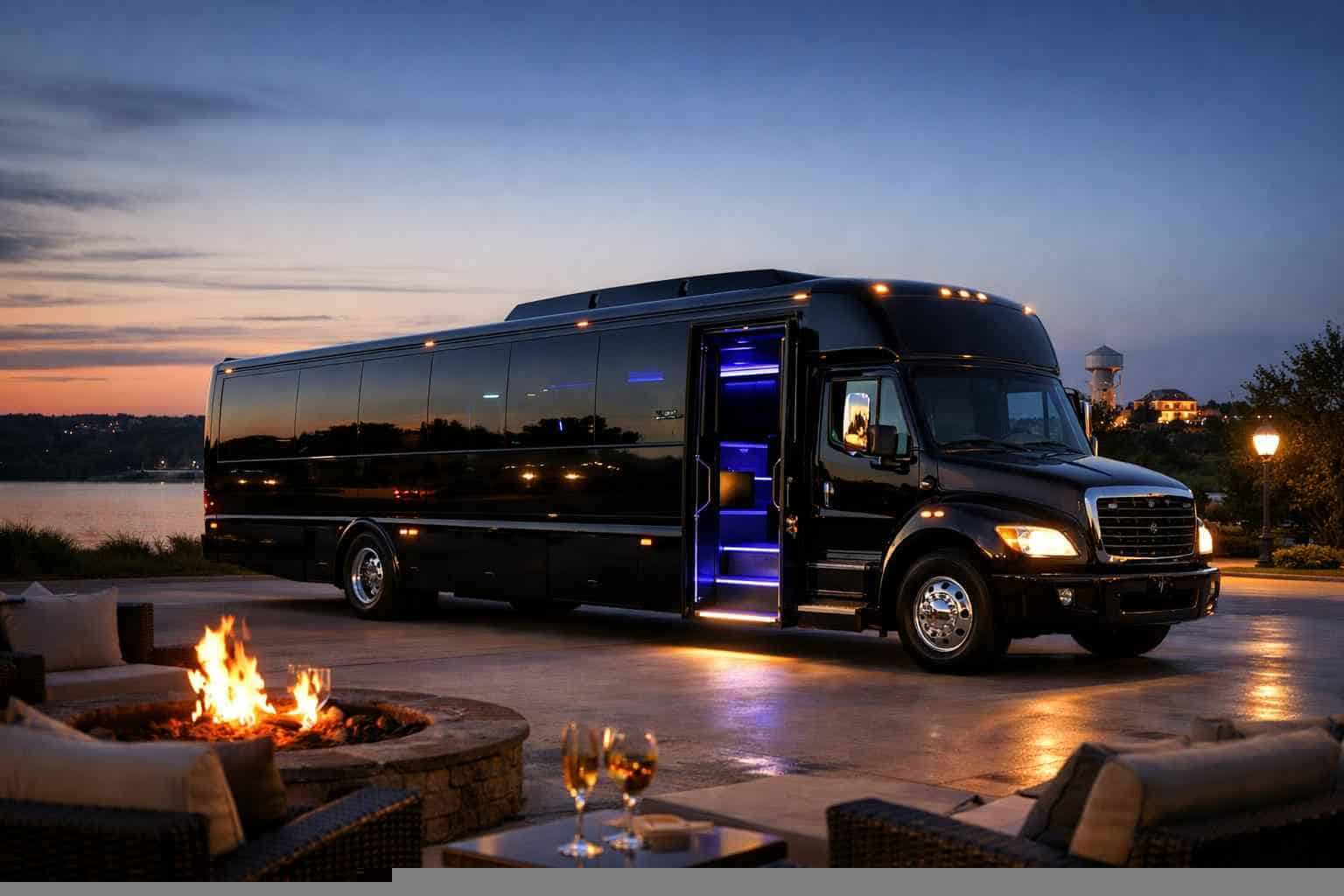 Luxury Black Party Bus Rentals in Benbrook TX
