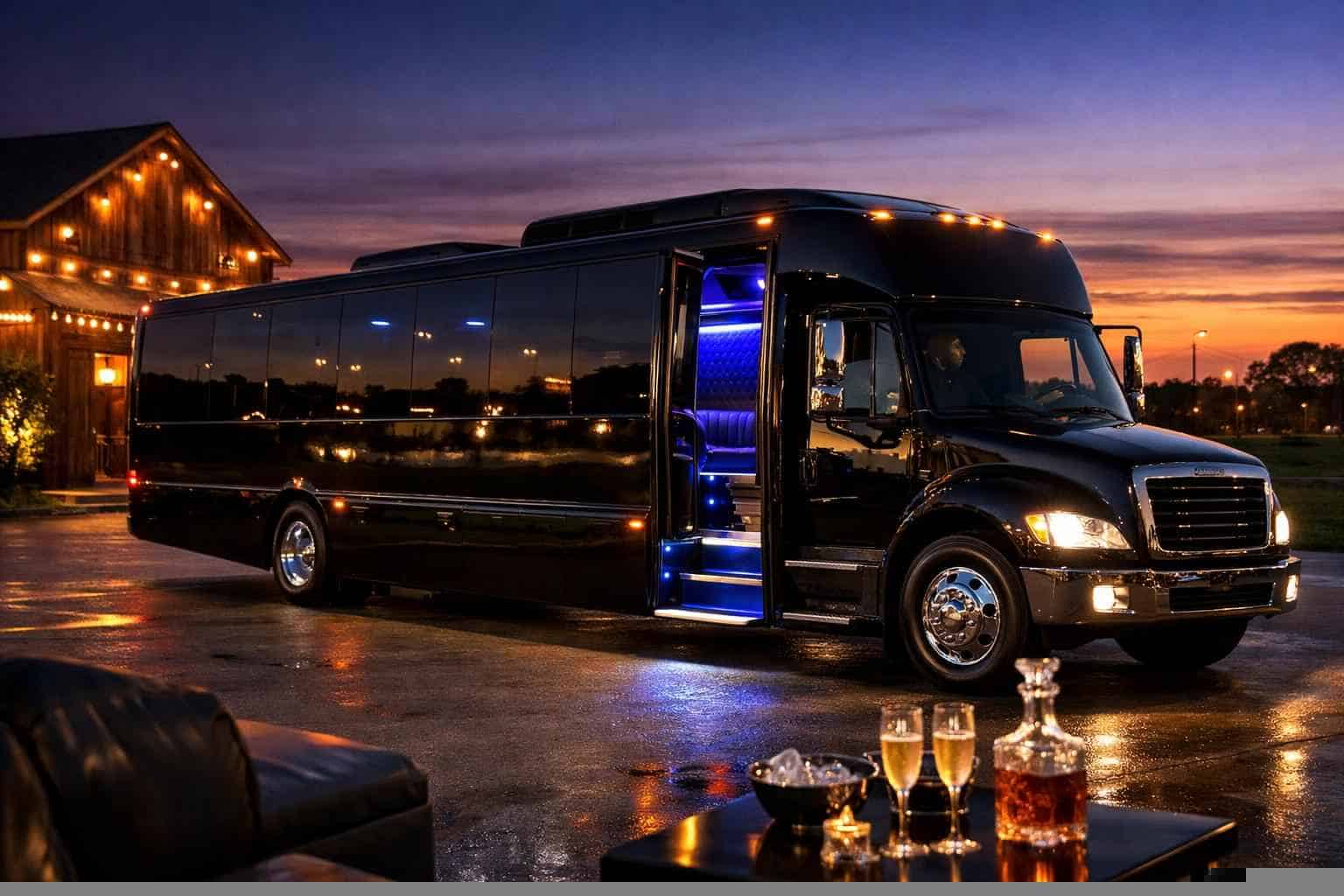 Luxury Black Party Bus Rentals in Crowley TX