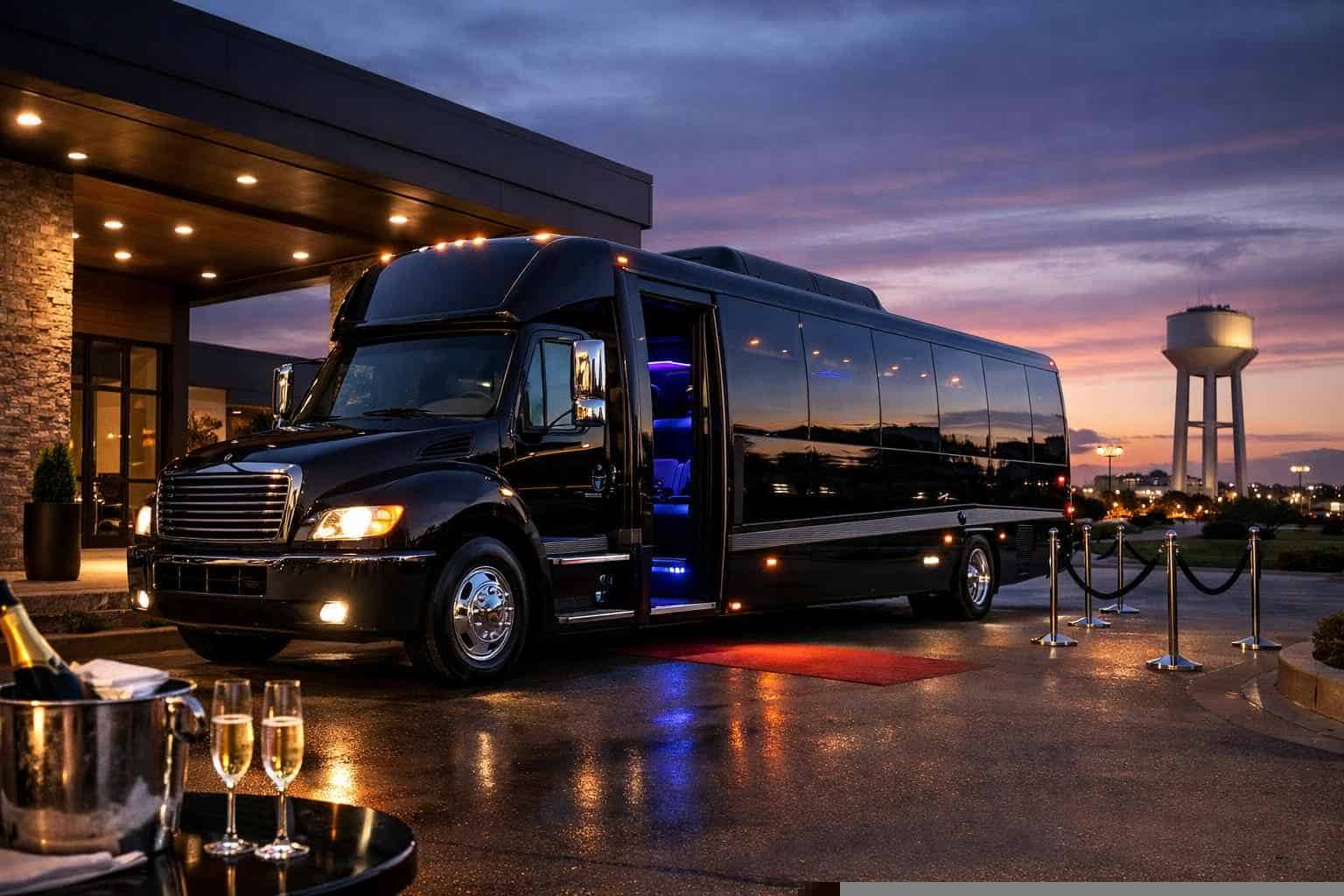 Luxury Black Party Bus Rentals in Euless TX