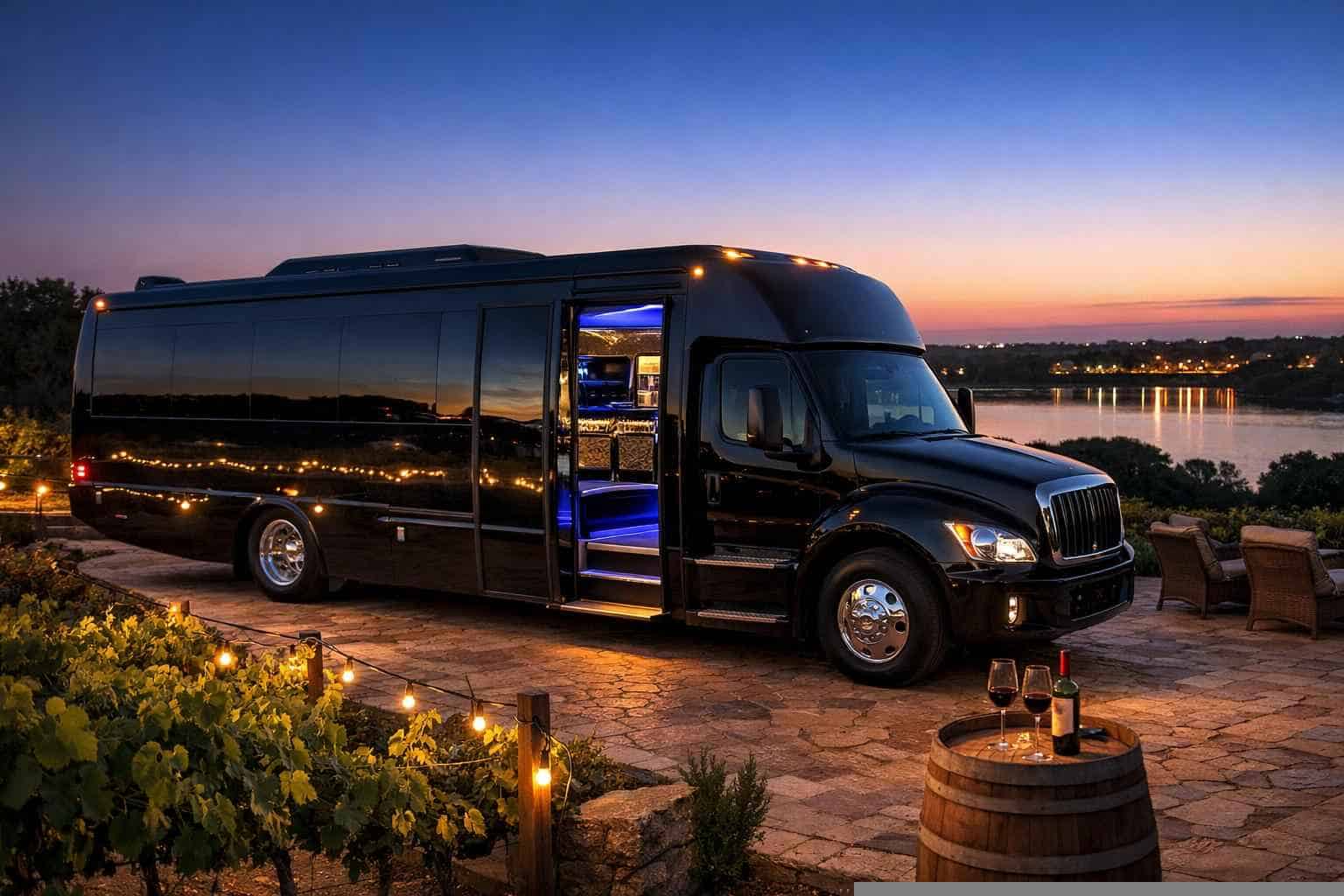 Luxury Black Party Bus Rentals in Grapevine TX