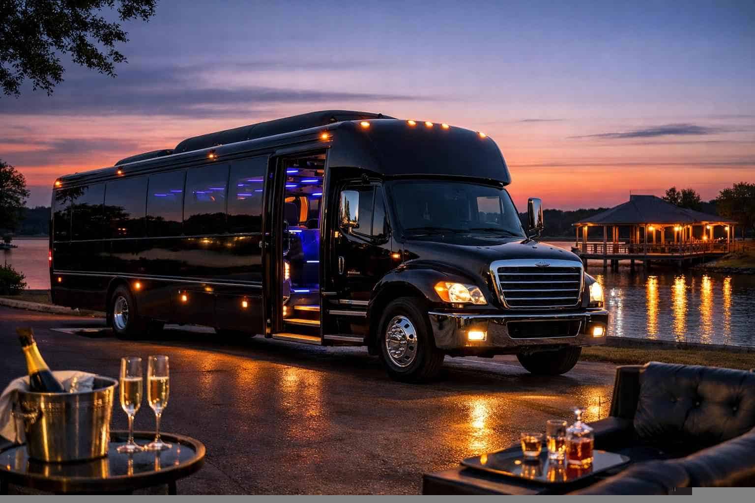 Luxury Black Party Bus Rentals in Lake Worth TX