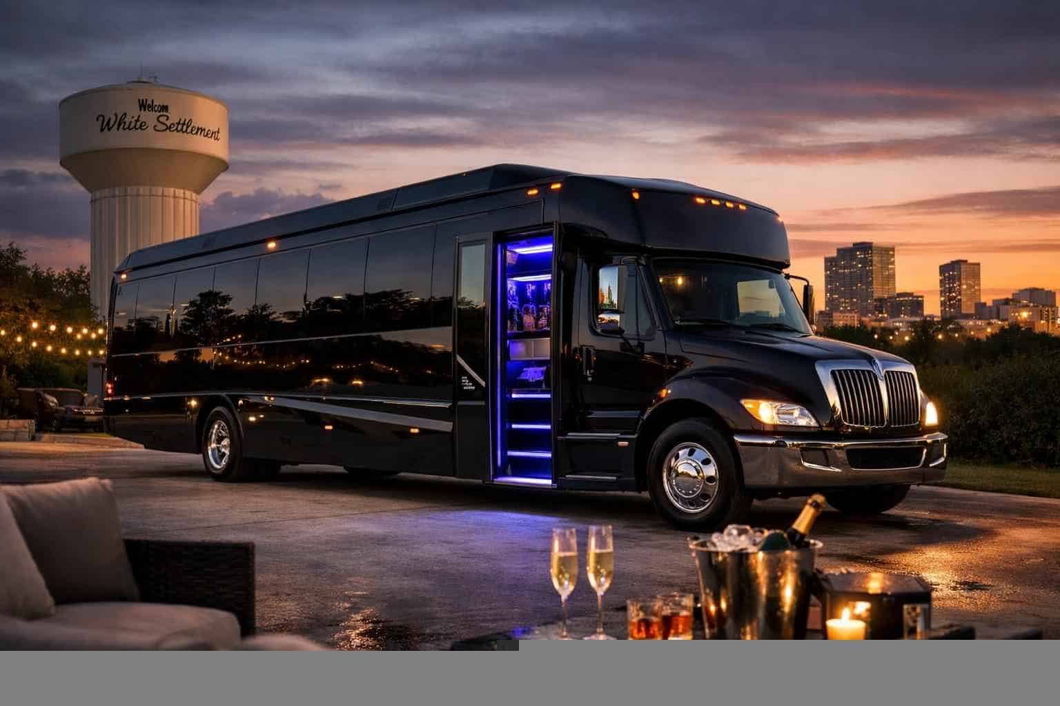 Luxury Black Party Bus Rentals in White Settlement TX