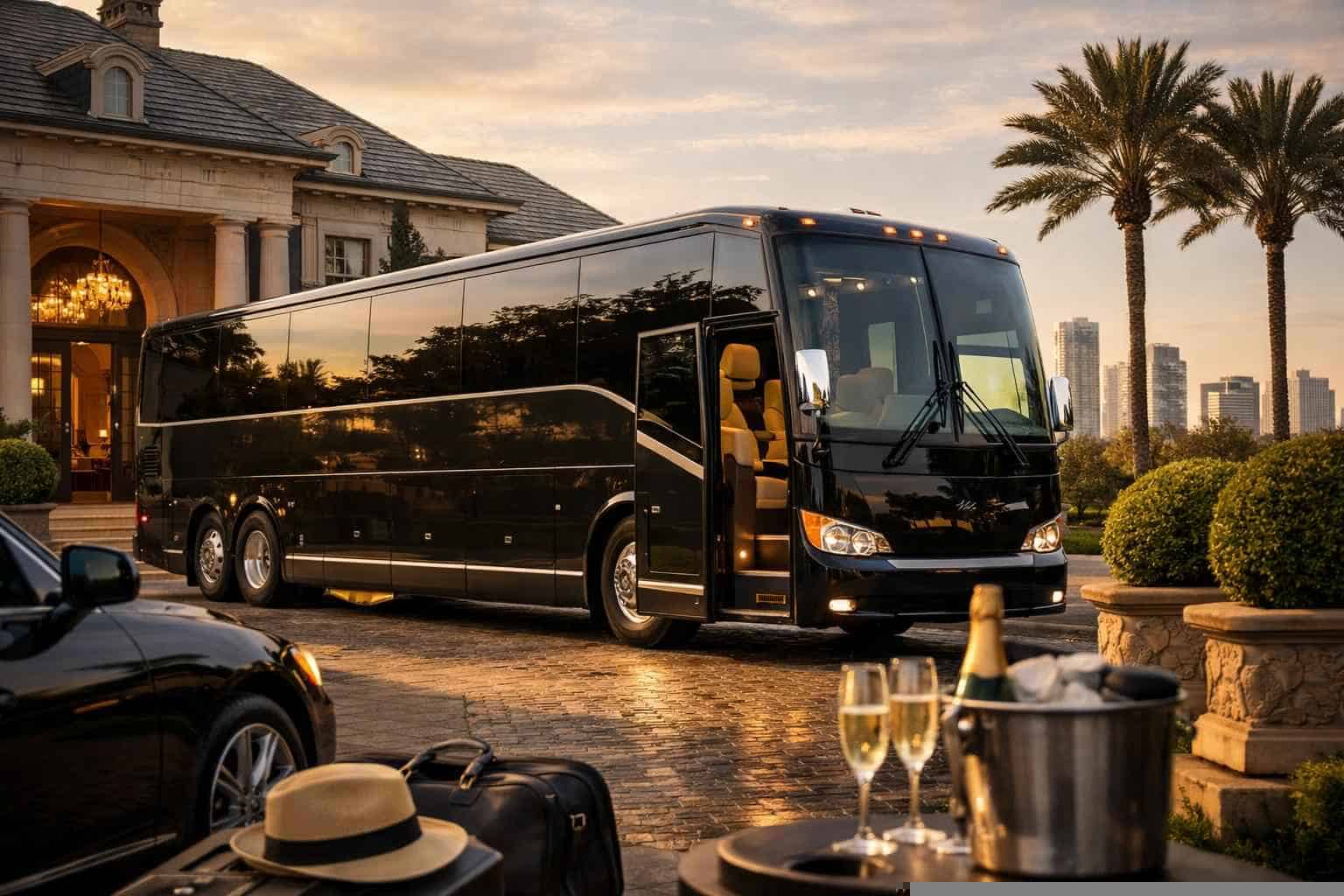 Luxury Charter Bus Rentals in River Oaks TX