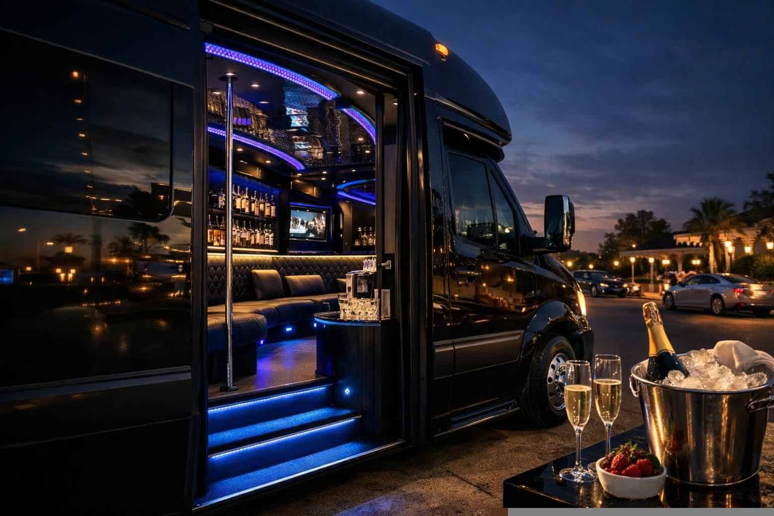 Luxury Party Bus Rentals in Crowley TX