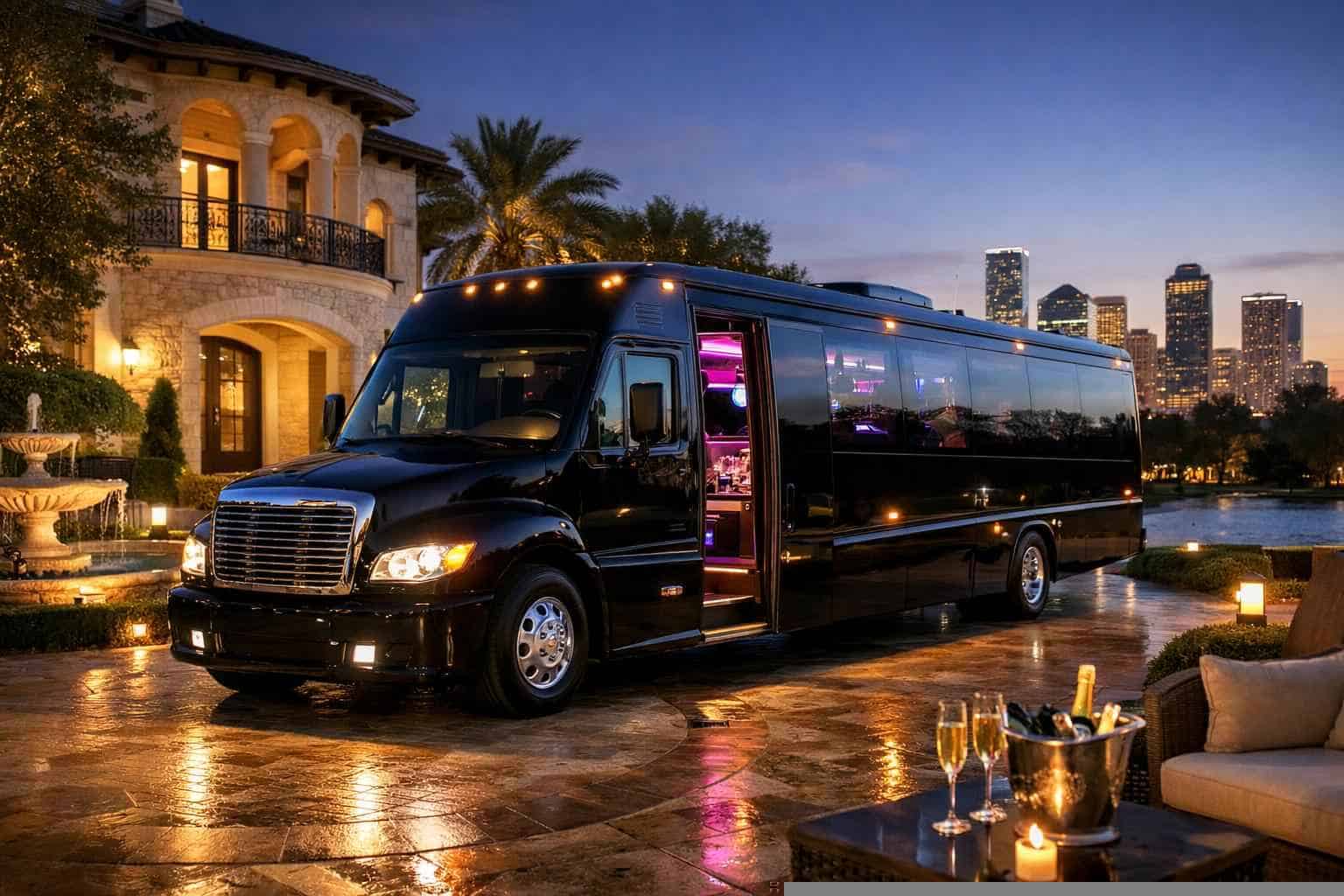 Luxury Party Bus Rentals in River Oaks TX