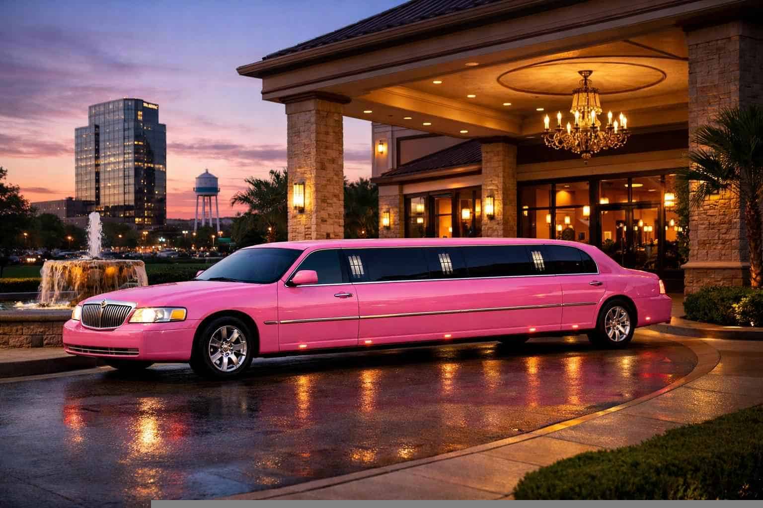 Luxury Pink Limo Rentals in Bedford TX