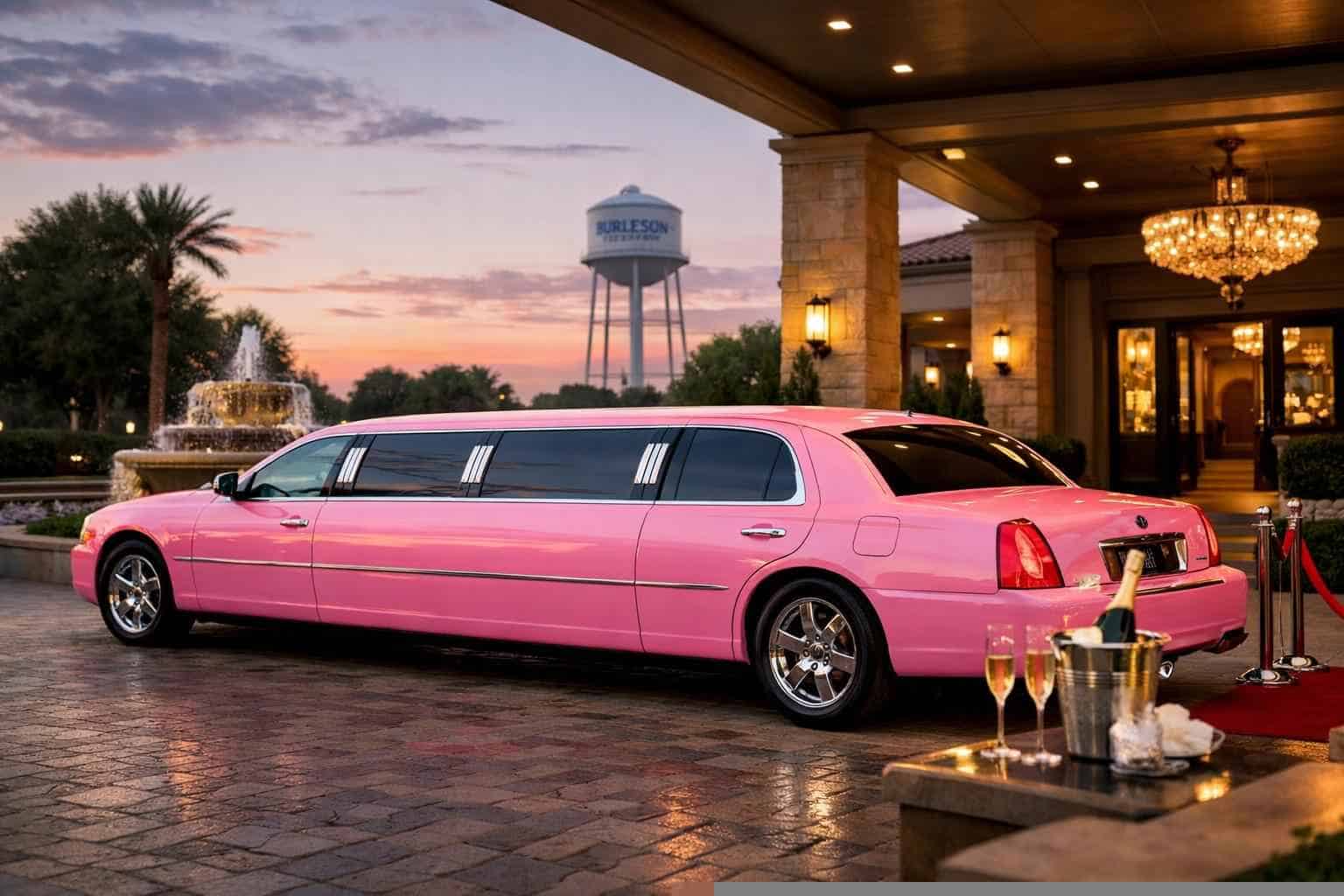 Luxury Pink Limo Rentals in Burleson TX