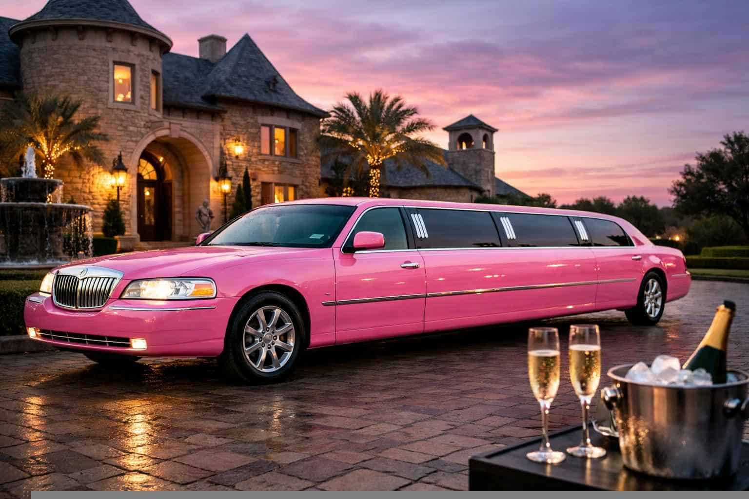 Luxury Pink Limo Rentals in Colleyville TX