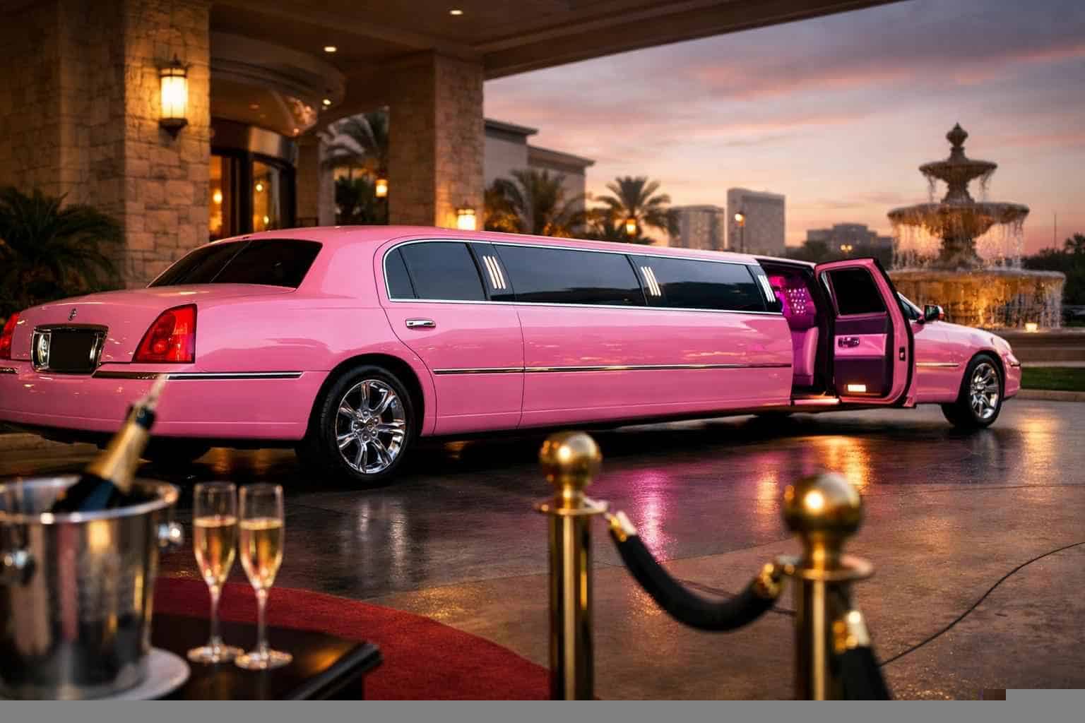 Luxury Pink Limo Rentals in Euless TX