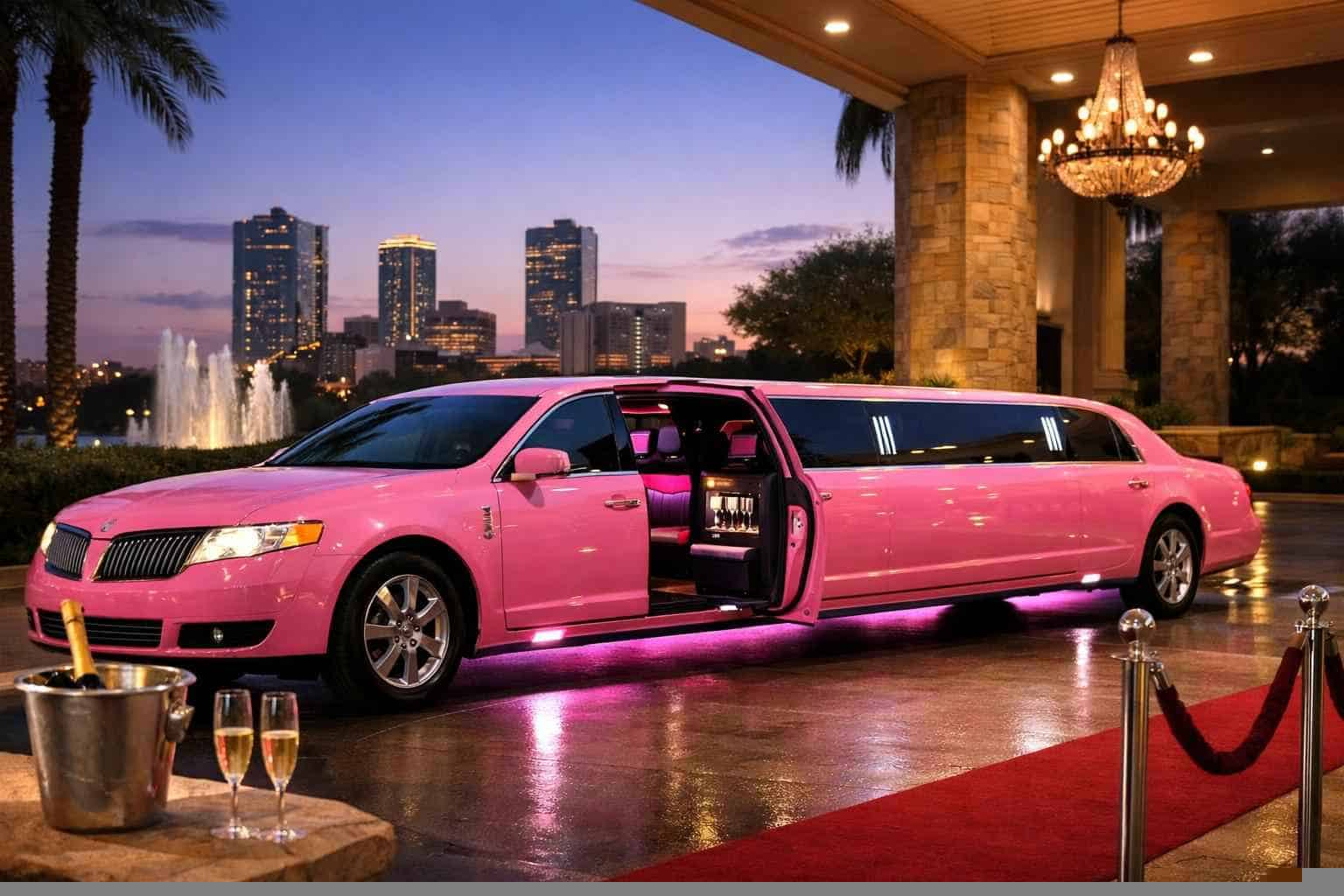 Luxury Pink Limo Rentals in Haltom City TX