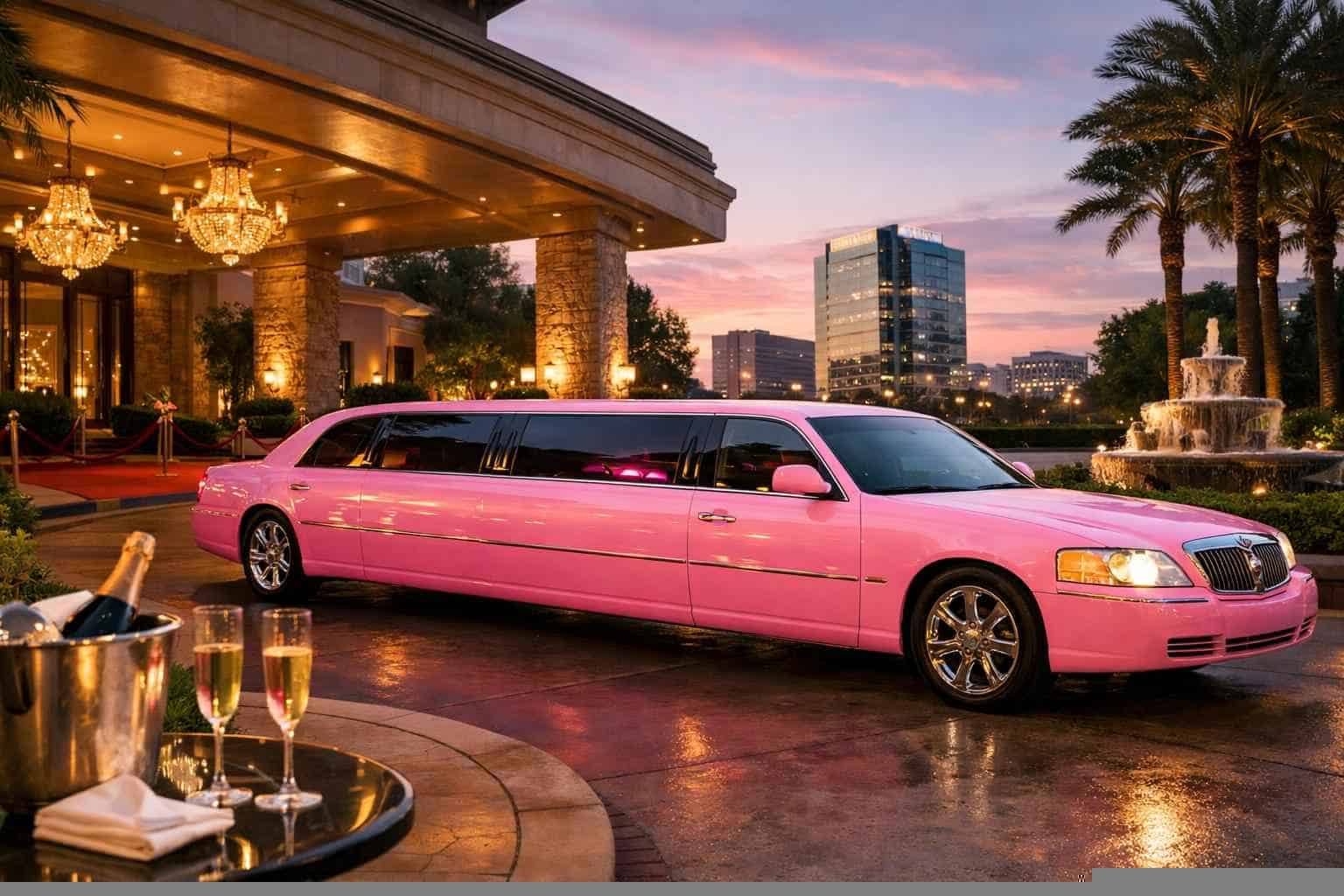 Luxury Pink Limo Rentals in Hurst TX