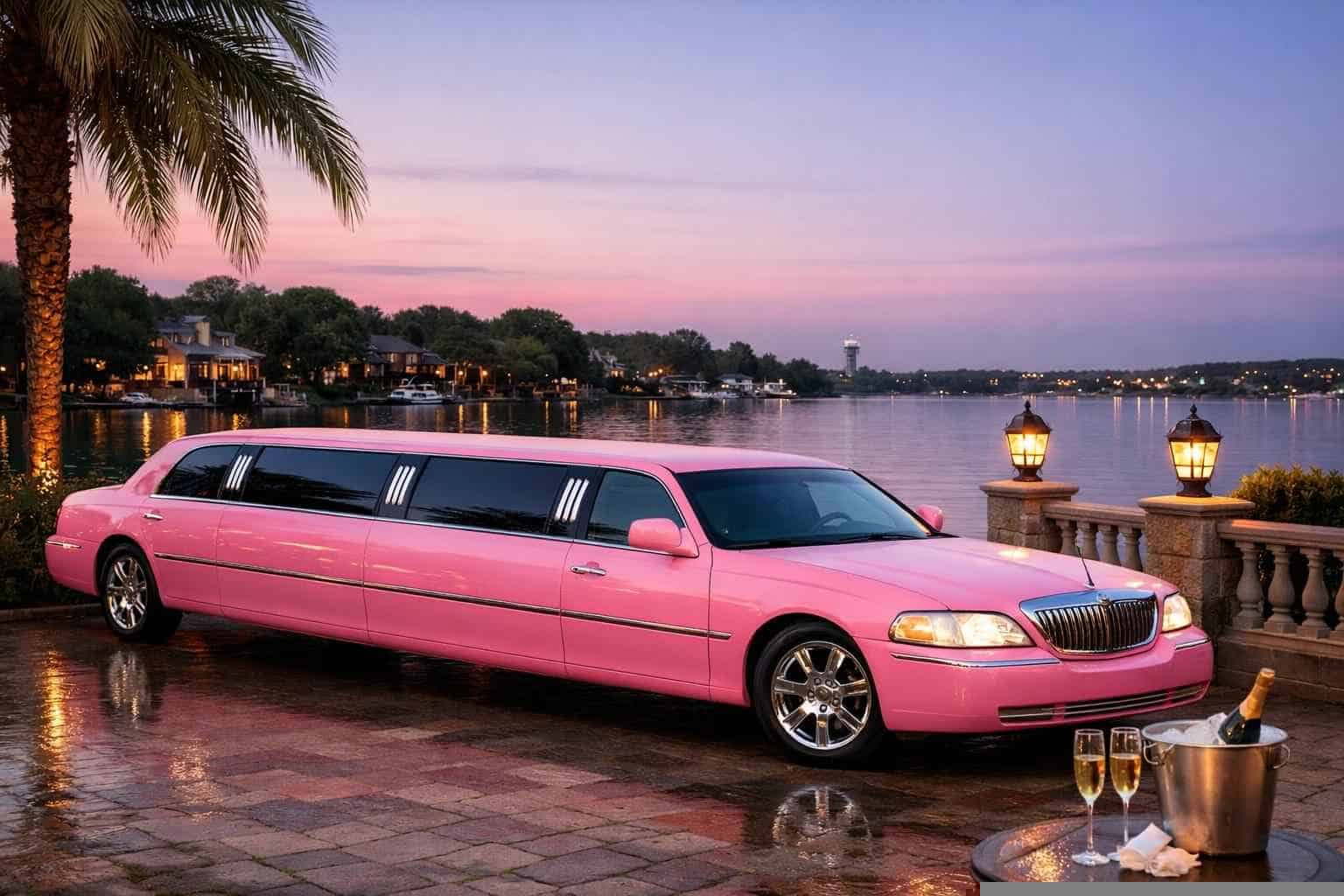 Luxury Pink Limo Rentals in Lake Worth TX