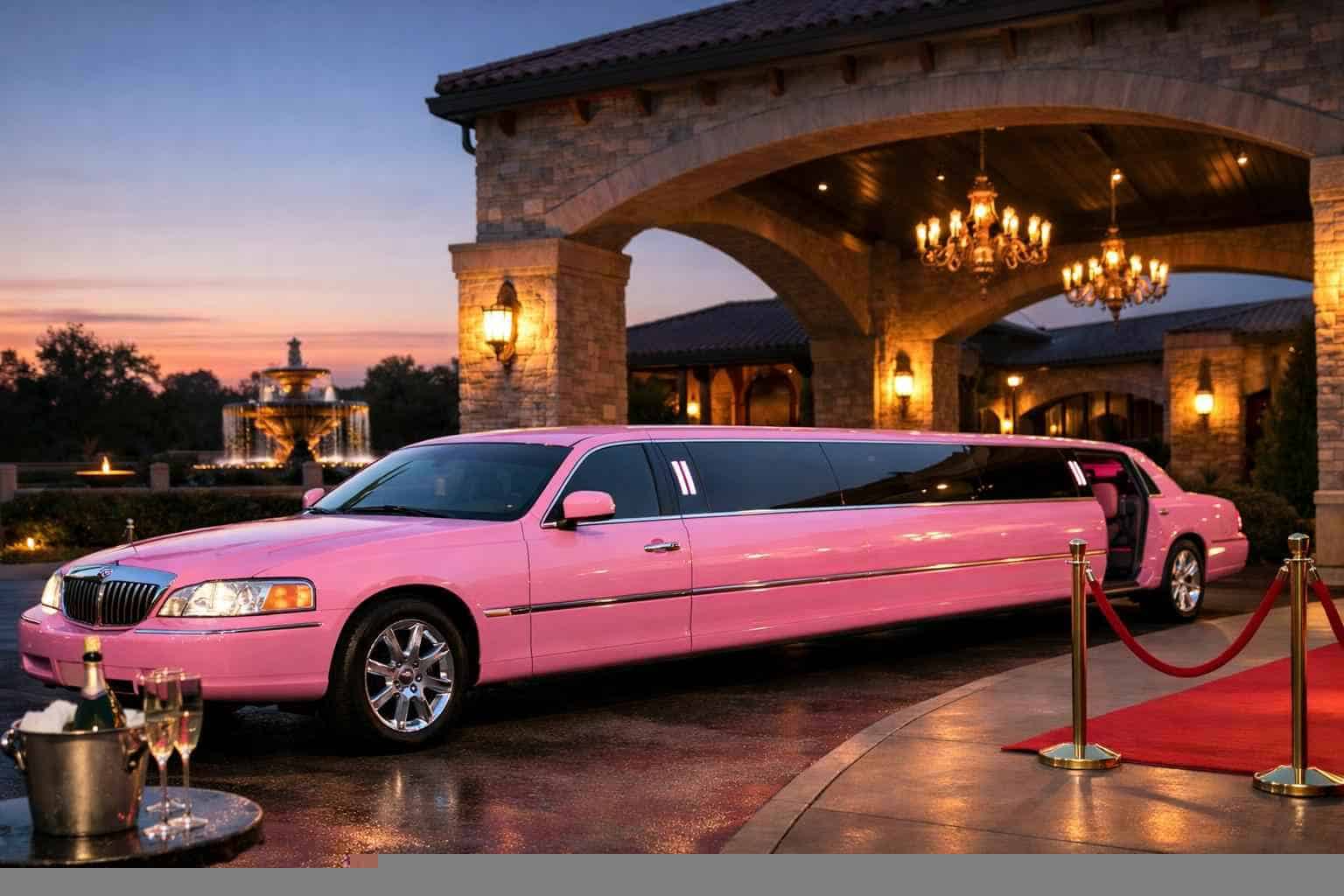 Luxury Pink Limo Rentals in Mansfield TX