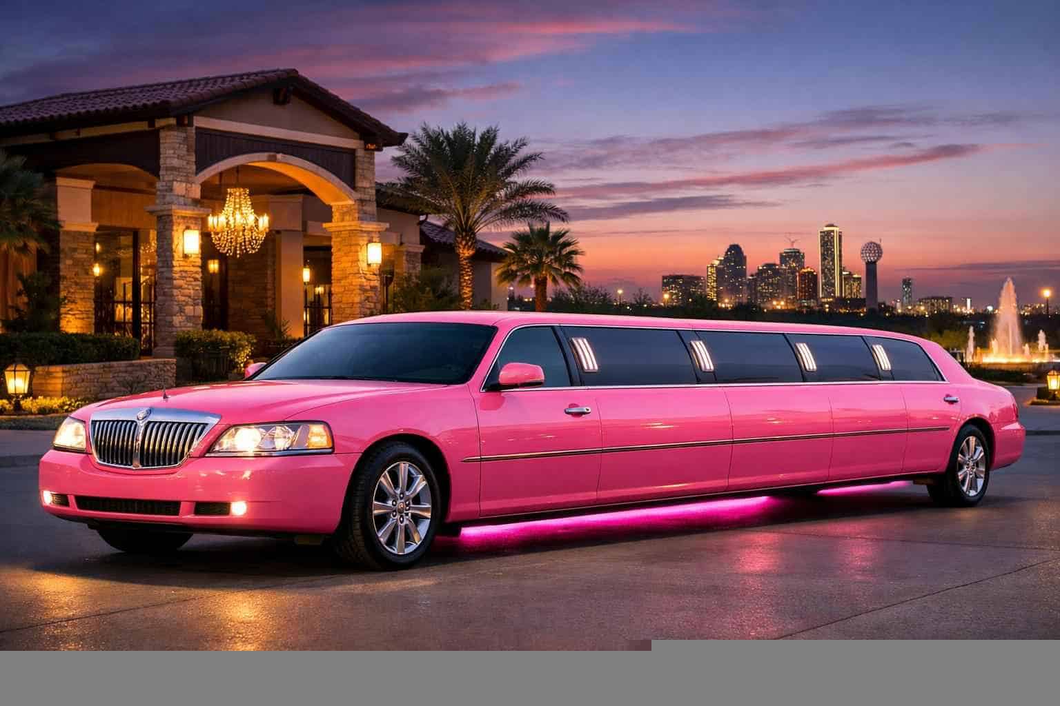Luxury Pink Limo Rentals in Saginaw TX
