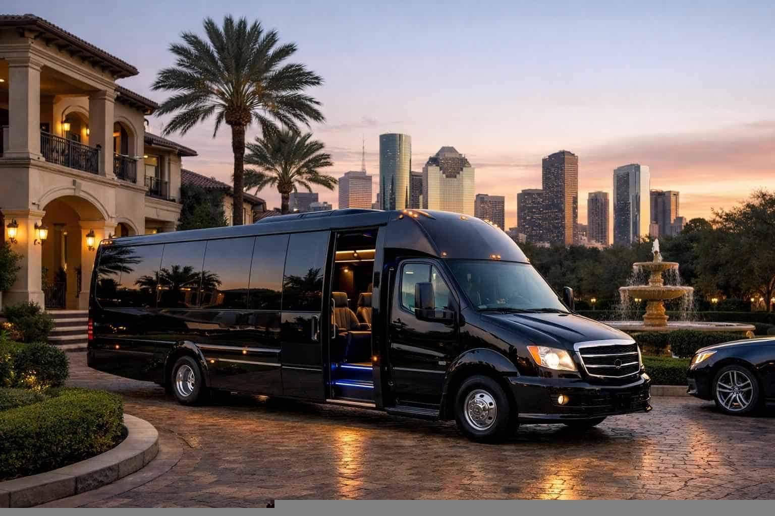 Luxury Shuttle Bus Rentals in River Oaks TX