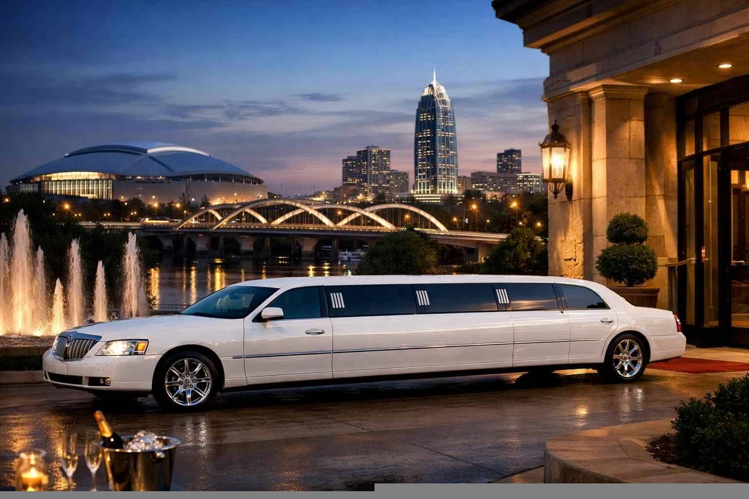 Luxury White Limo Rentals in Arlington TX