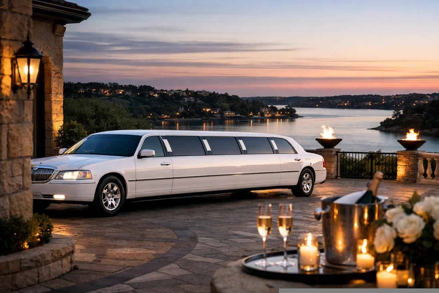 Luxury White Limo Rentals in Benbrook TX