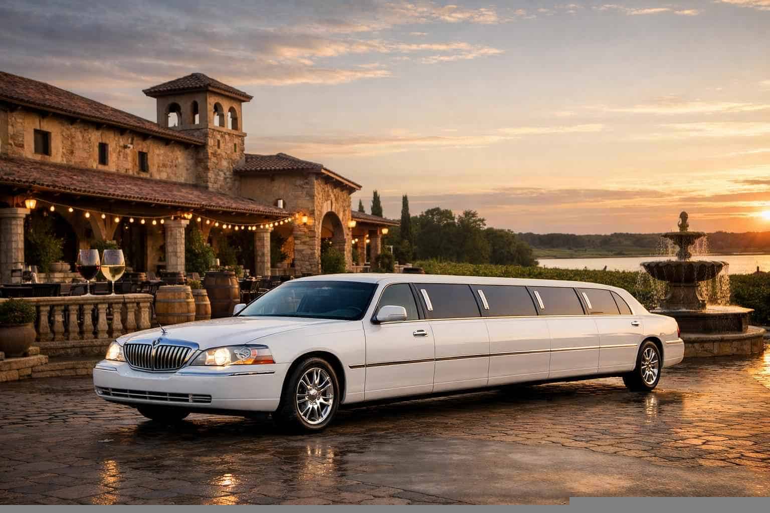 Luxury White Limo Rentals in Grapevine TX