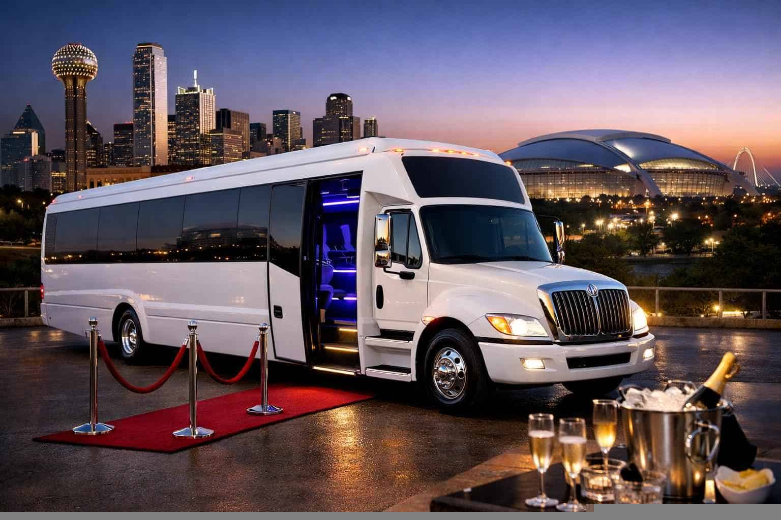 White Party Bus Rental In Arlington Texas Luxury White Party Bus Rentals in Arlington TX