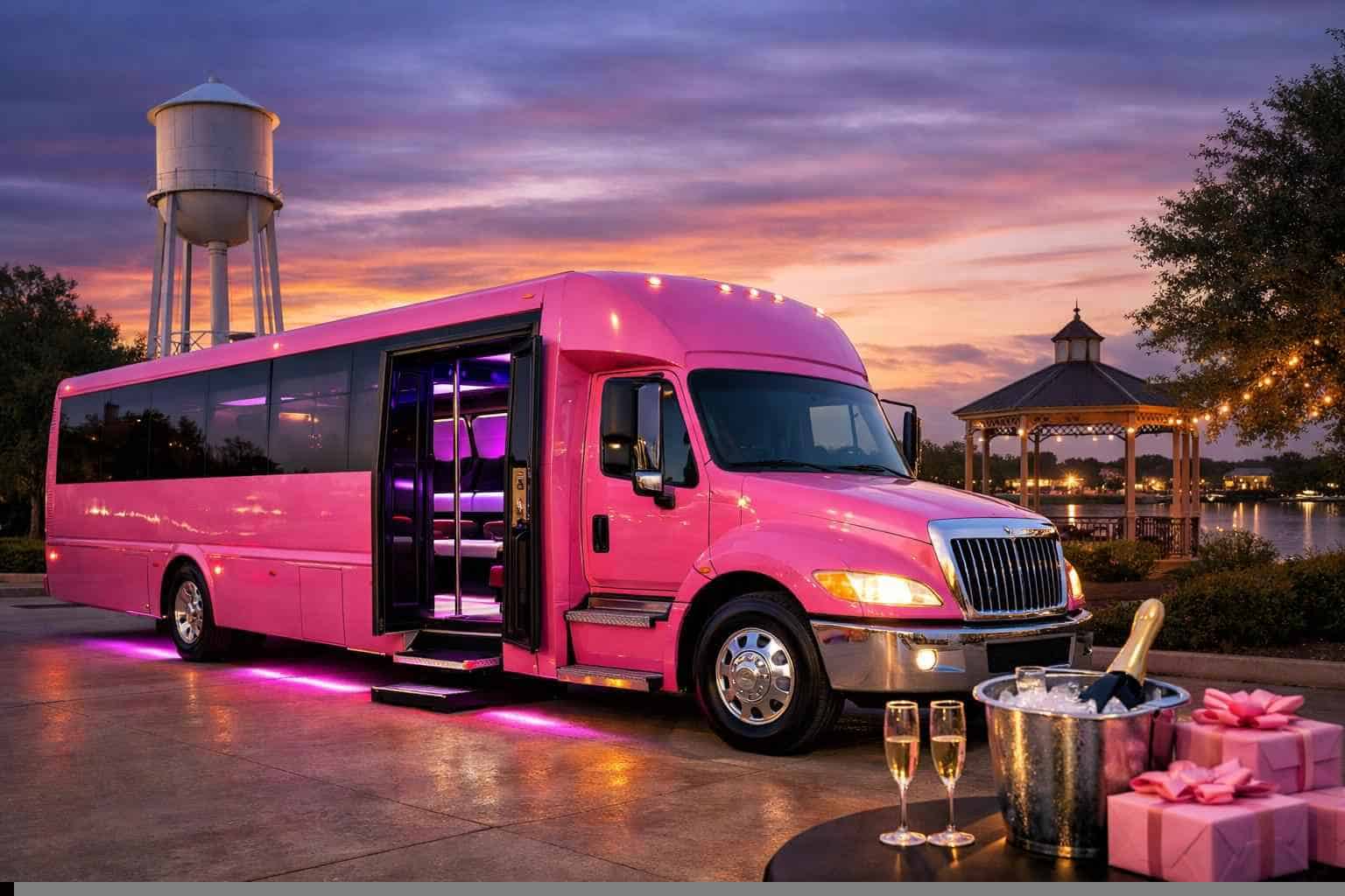 Mansfield TX Pink Party Bus Rentals for Special Events