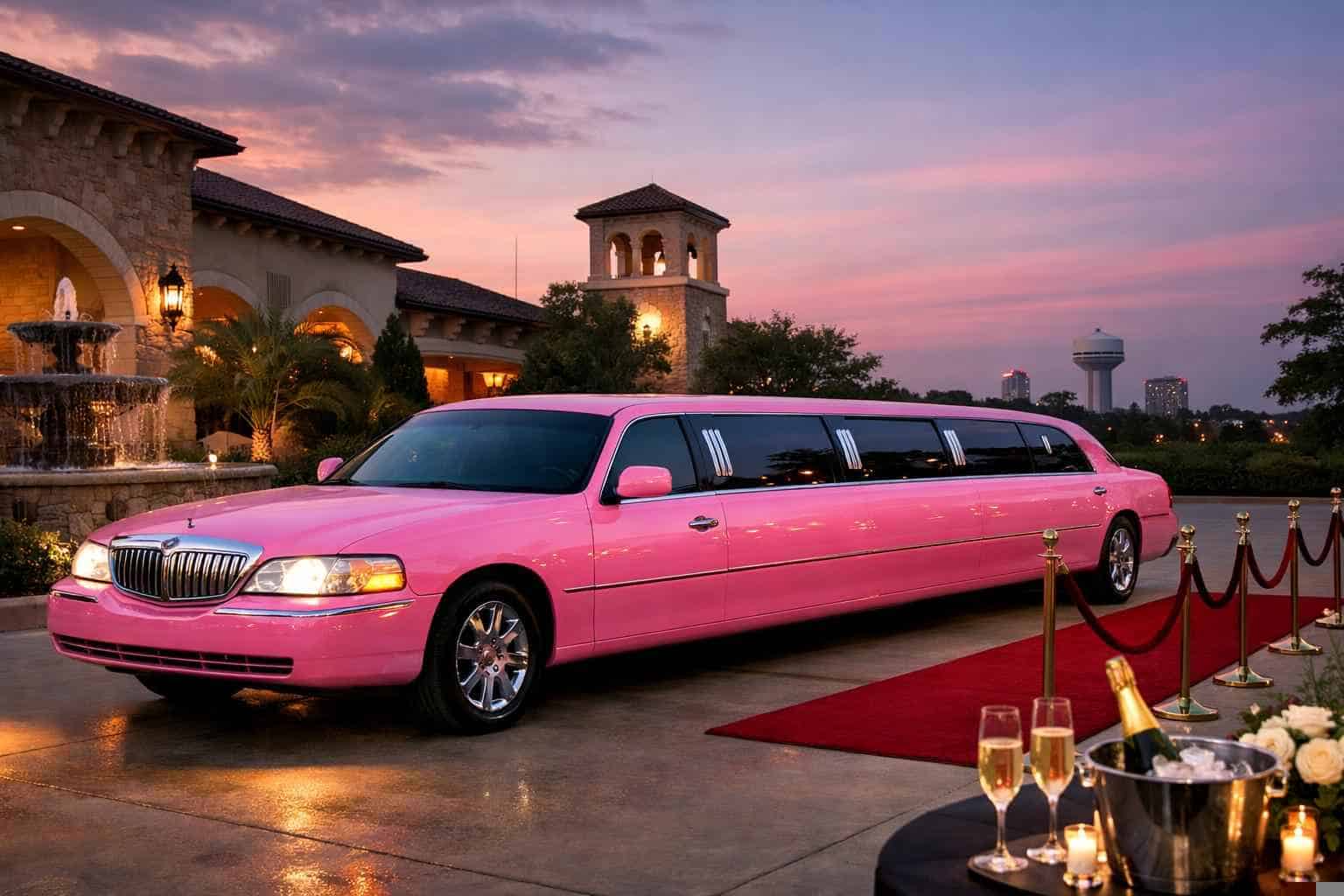 Pink Limo Rental In North Richland Hills Texas North Richland Hills TX Pink Limo Rentals For Special Events