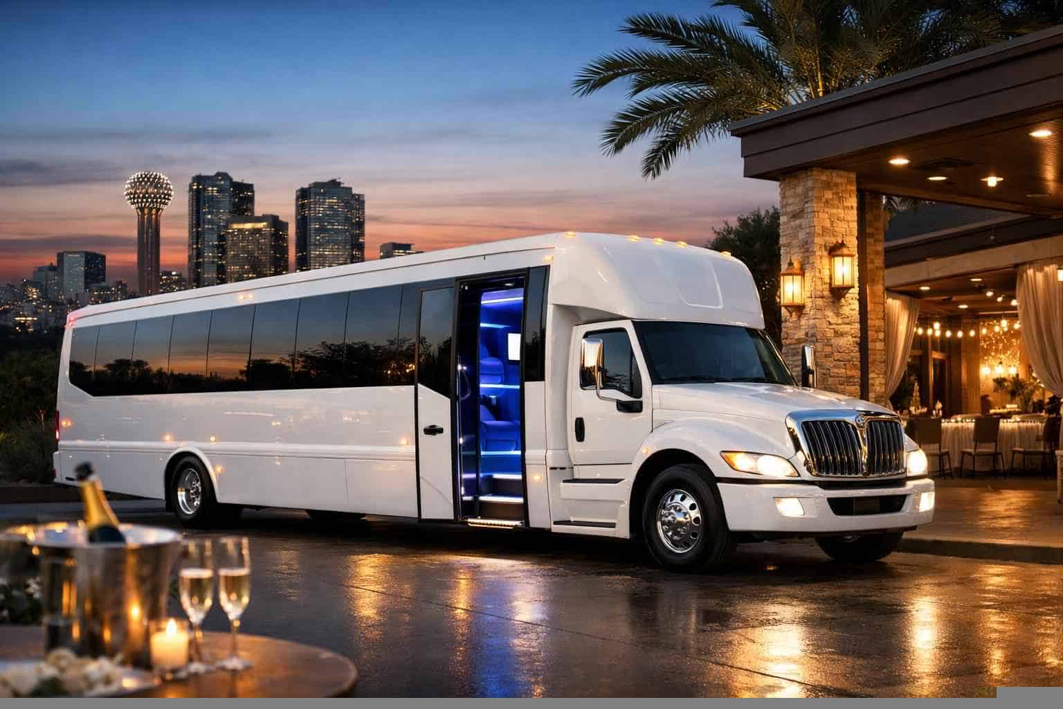 North Richland Hills TX White Party Bus Rentals for Special Events