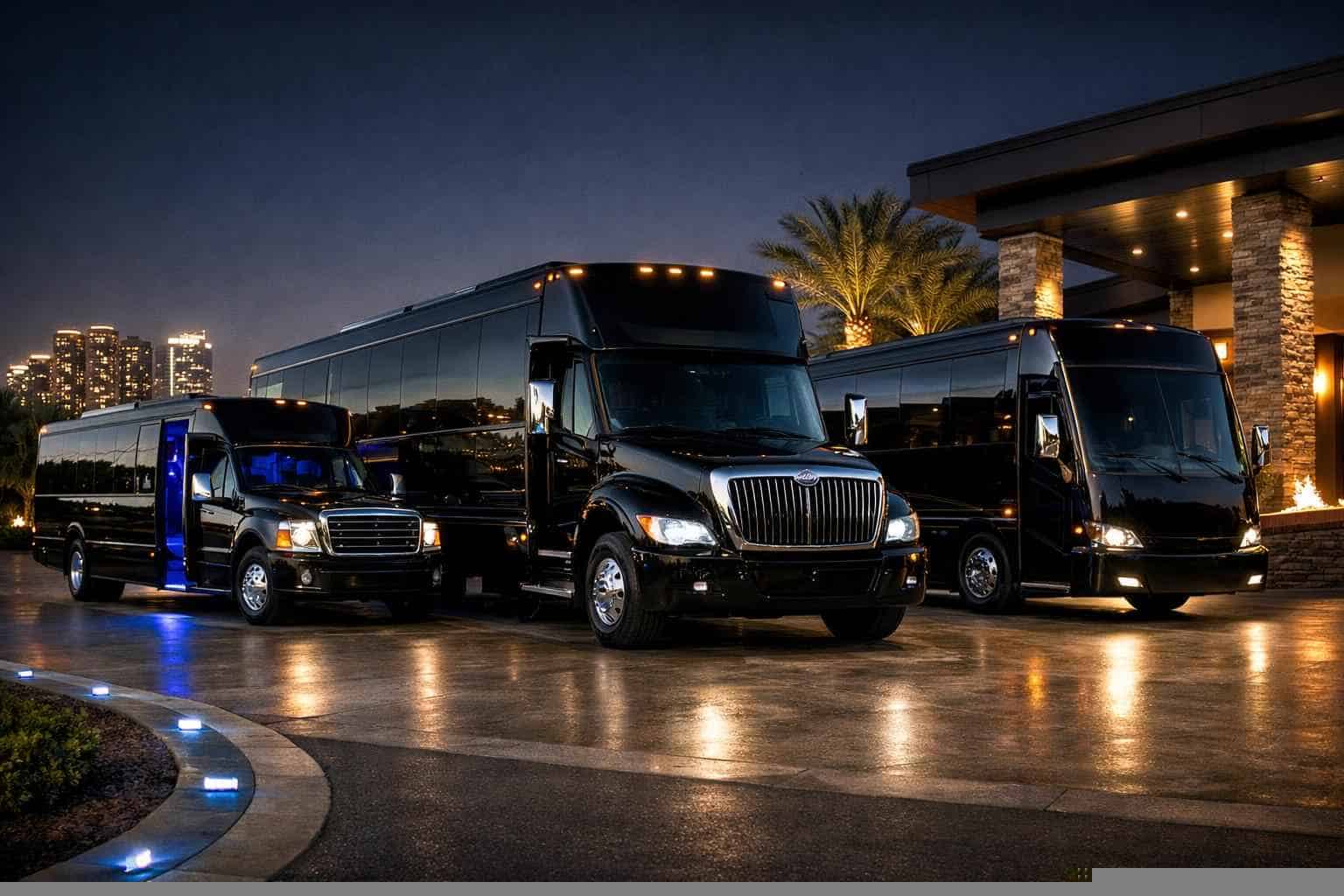 Our Bedford Black Party Bus Fleet Options