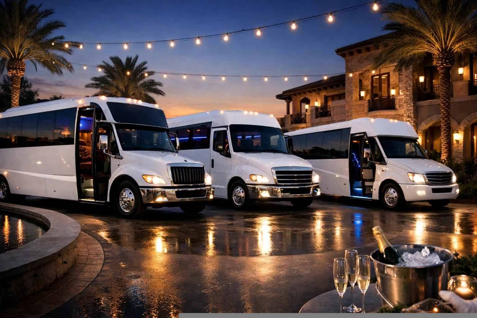 Our Benbrook White Party Bus Fleet Options