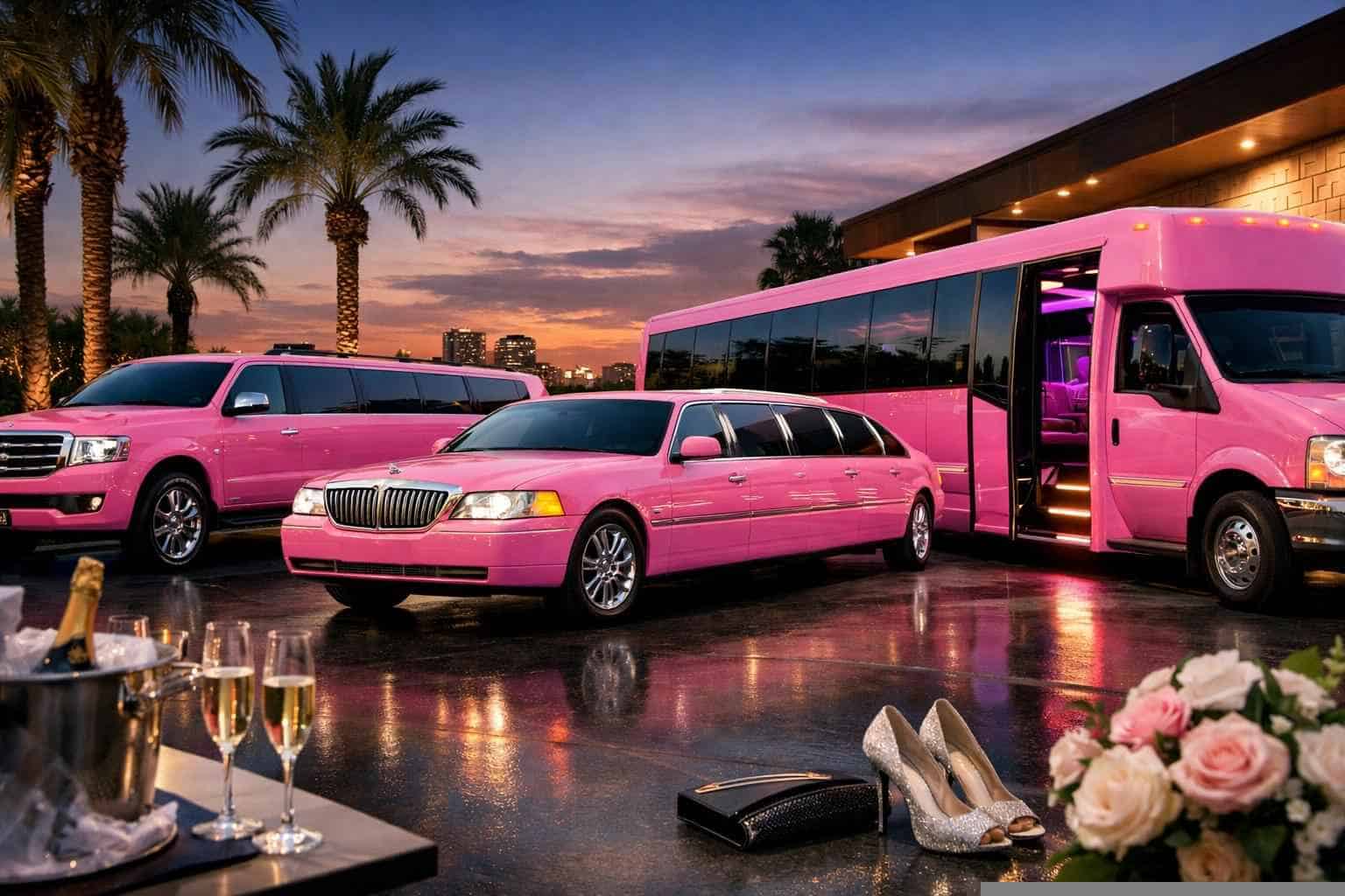 Our Burleson Pink Limo Fleet Options