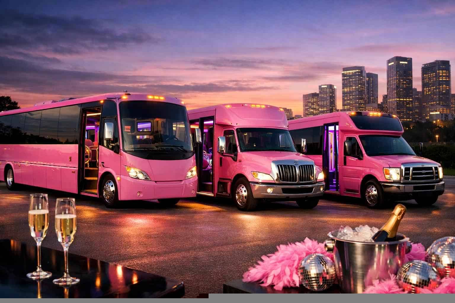 Our Burleson Pink Party Bus Fleet Options