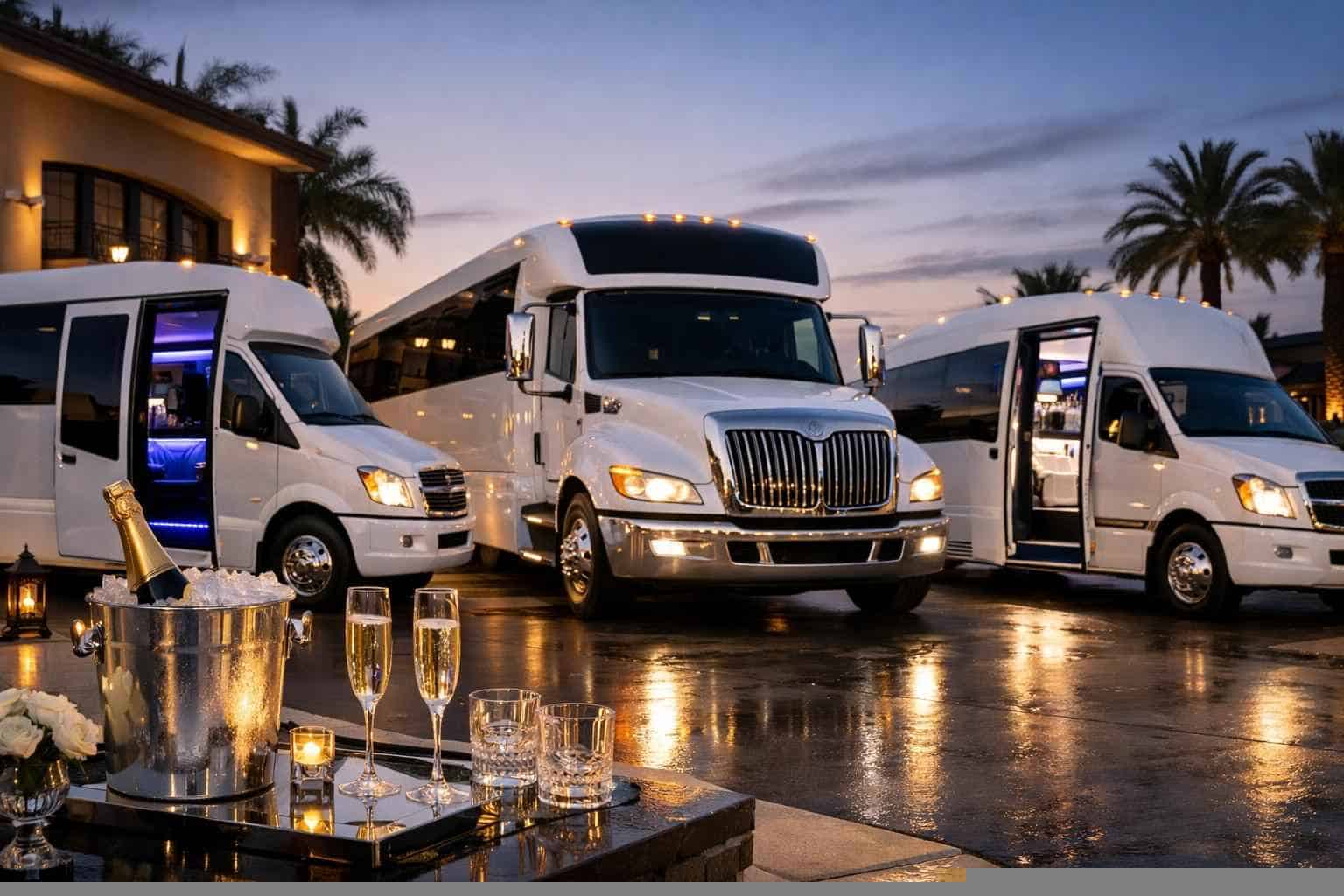 Our Burleson White Party Bus Fleet Options