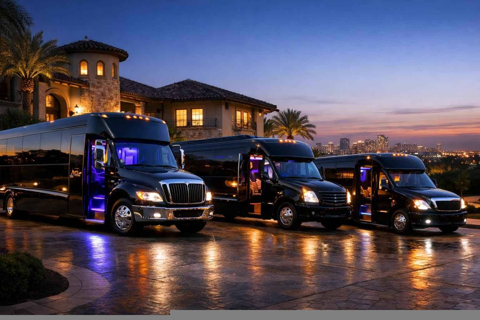 Our Colleyville Black Party Bus Fleet Options