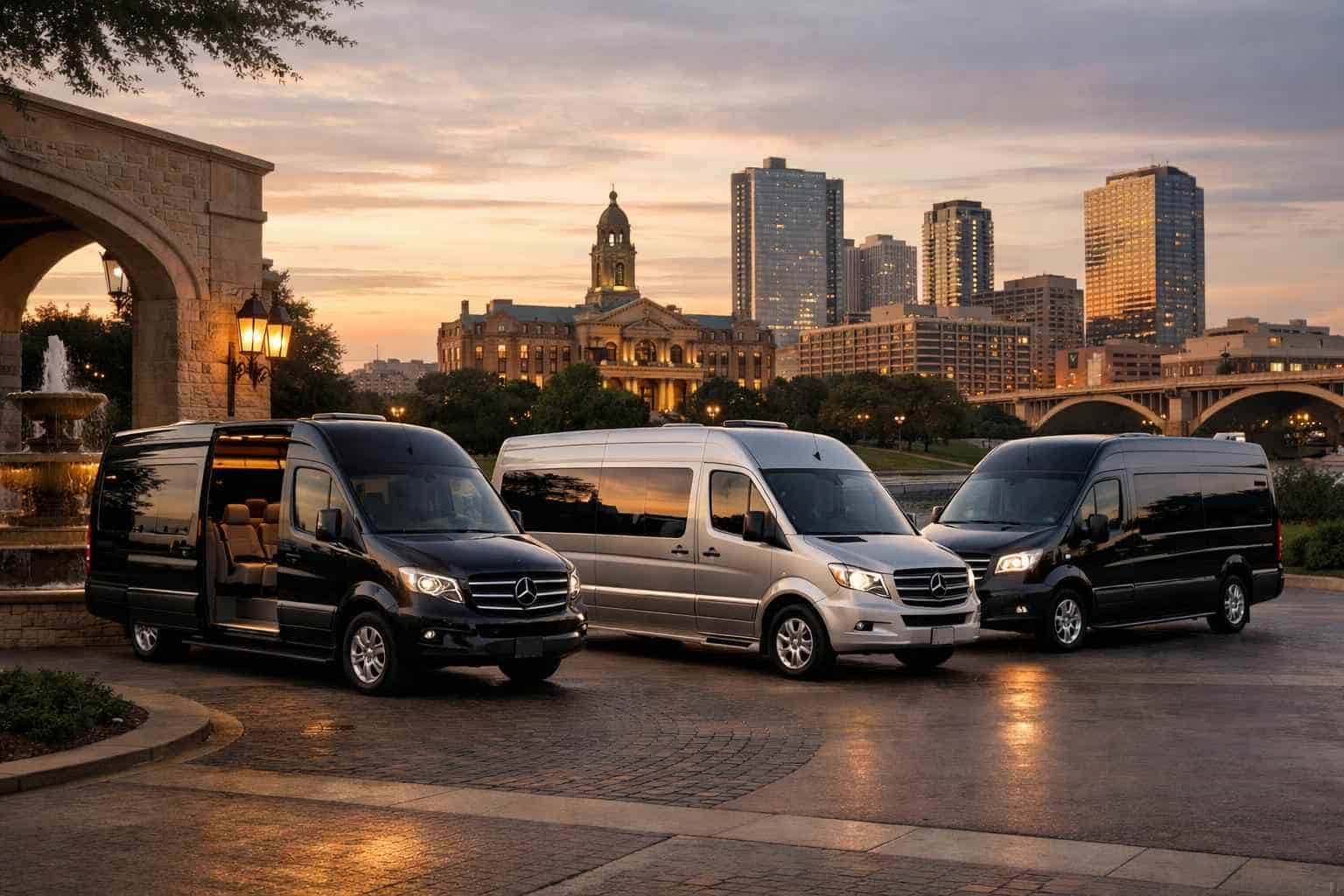 Passenger Van With Driver In Fort Worth Texas Our Fort Worth Passenger Van Fleet Options