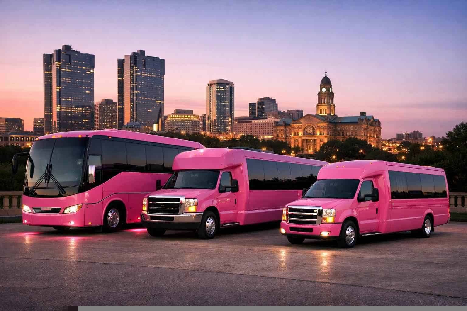 Our Fort Worth Pink Bus Fleet Options