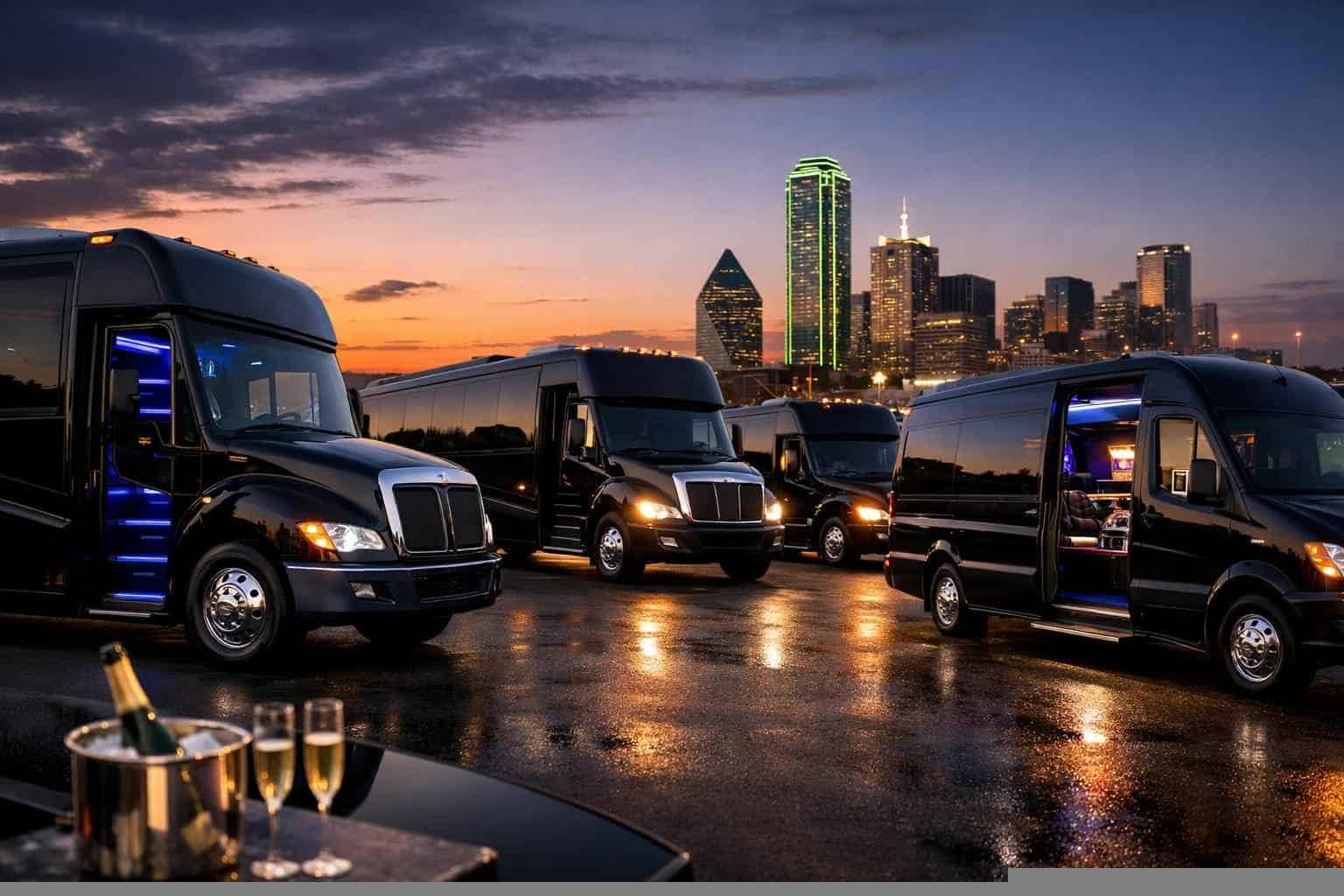 Our Grapevine Black Party Bus Fleet Options