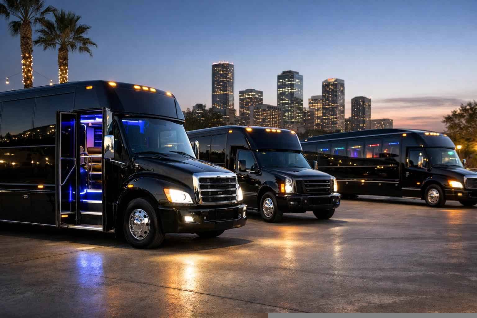 Our Haltom City Black Party Bus Fleet Options