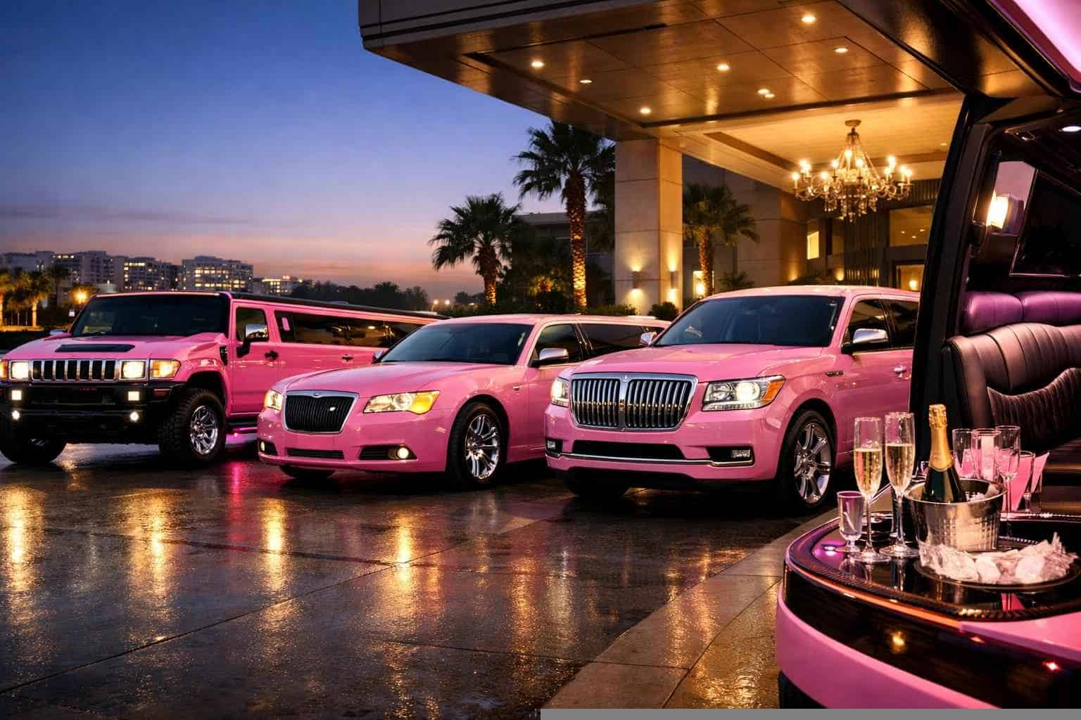 Our Haltom City Pink Limo Fleet Options